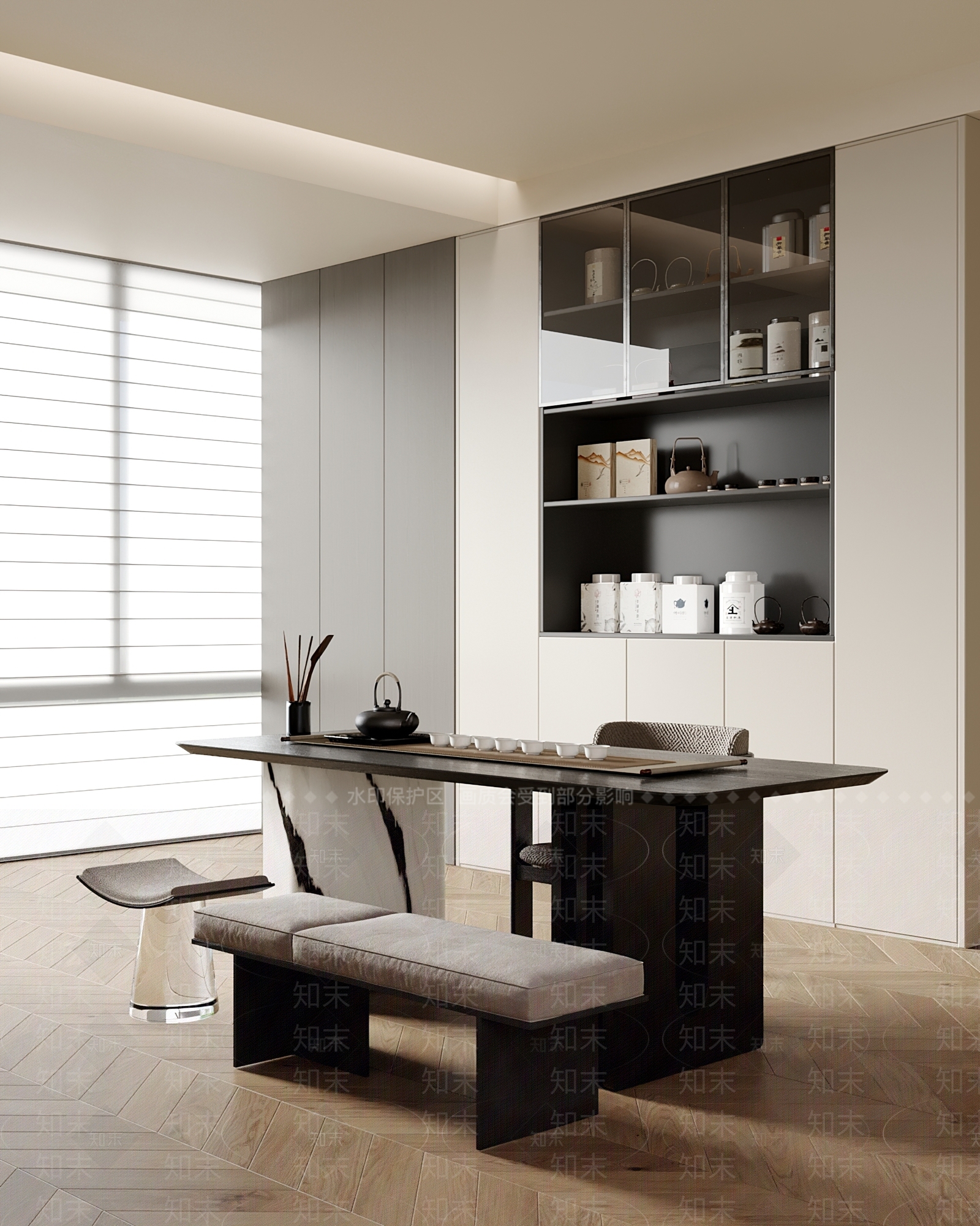 现代茶室3D模型下载【ID:1202602262】