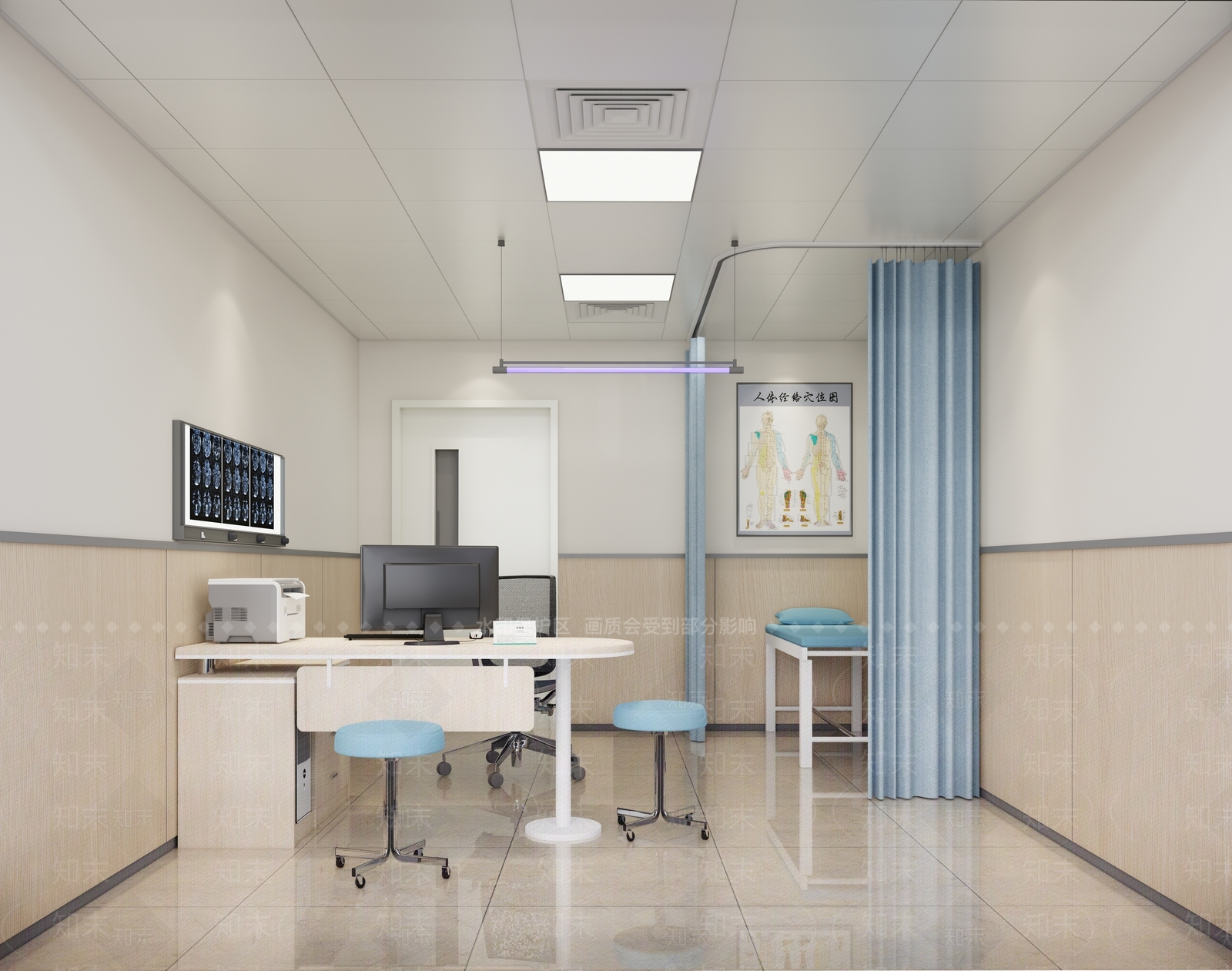 现代轻奢医院SU模型下载【ID:1202604105】