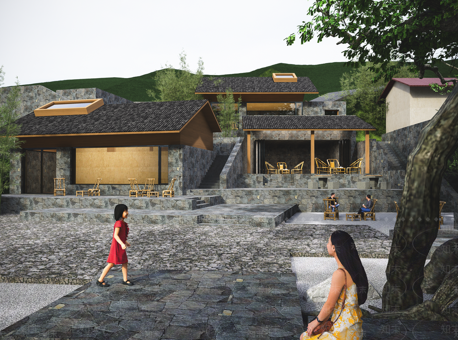 现代新中式其他公共建筑SU模型下载【ID:1202676741】
