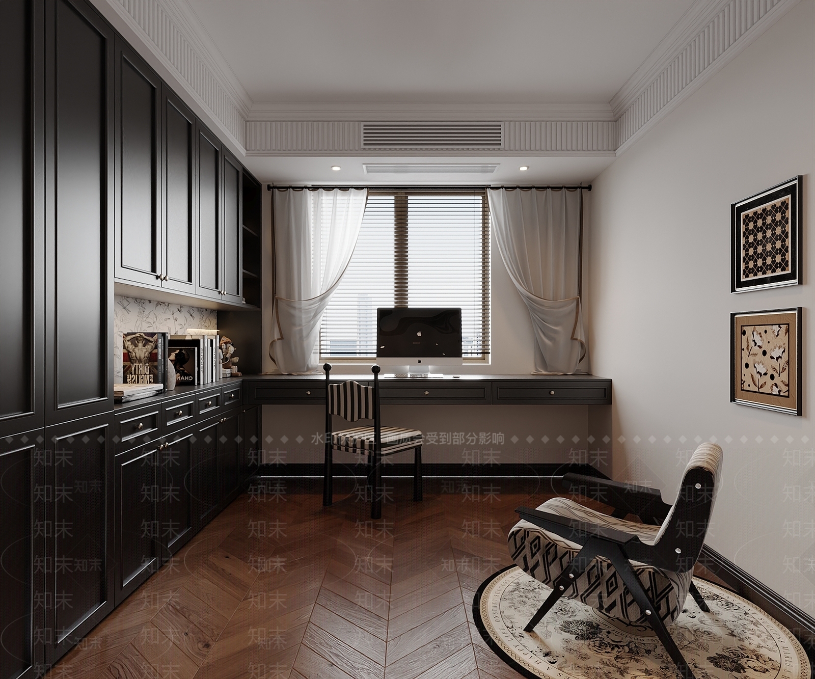 法式书房3D模型下载【ID:1202604491】