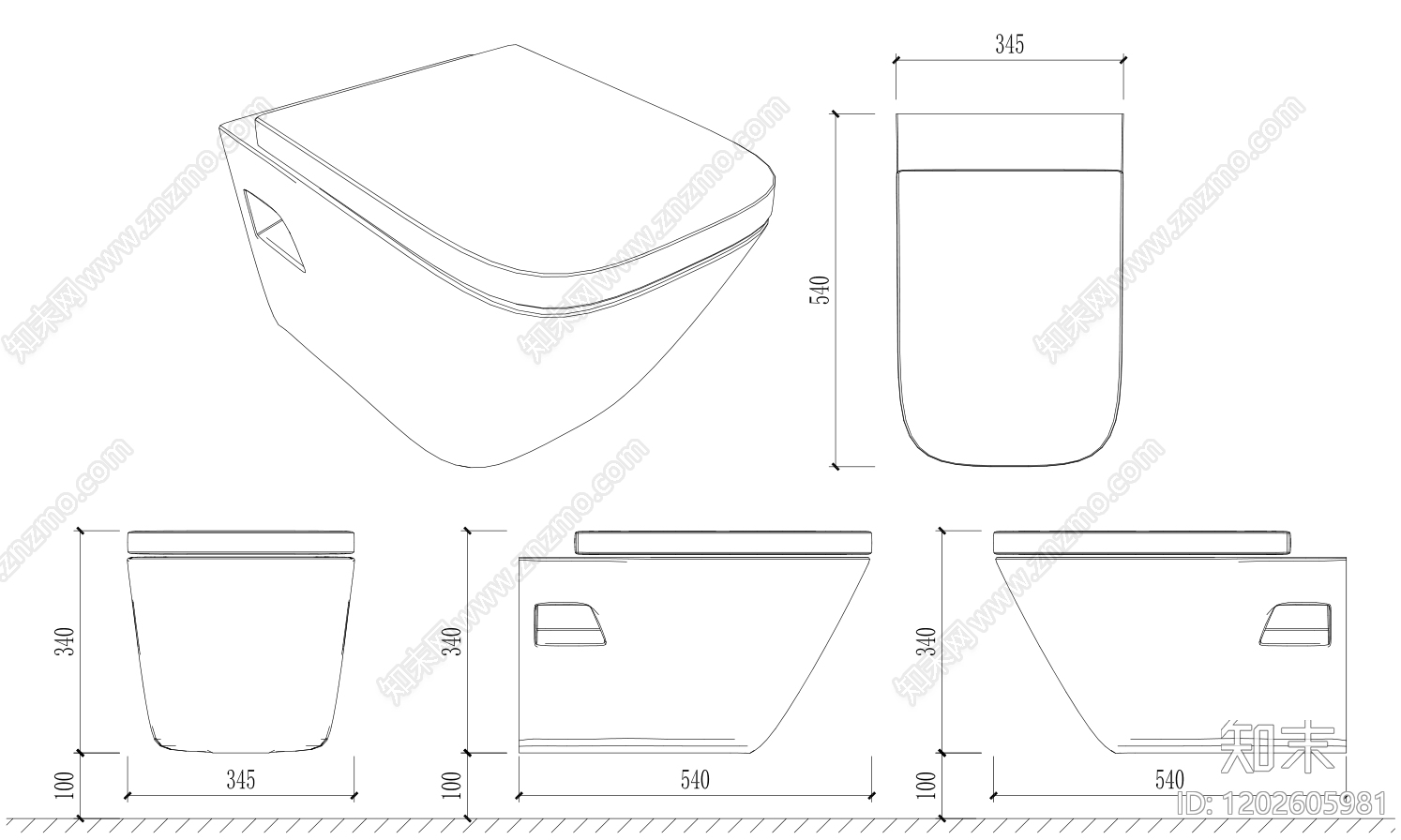 家具三视图施工图下载【ID:1202605981】