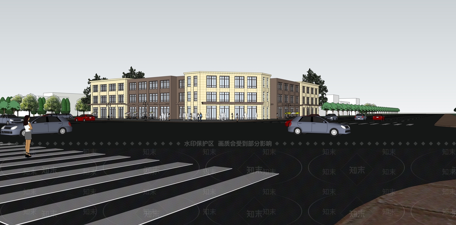 现代欧式办公楼SU模型下载【ID:1202607085】