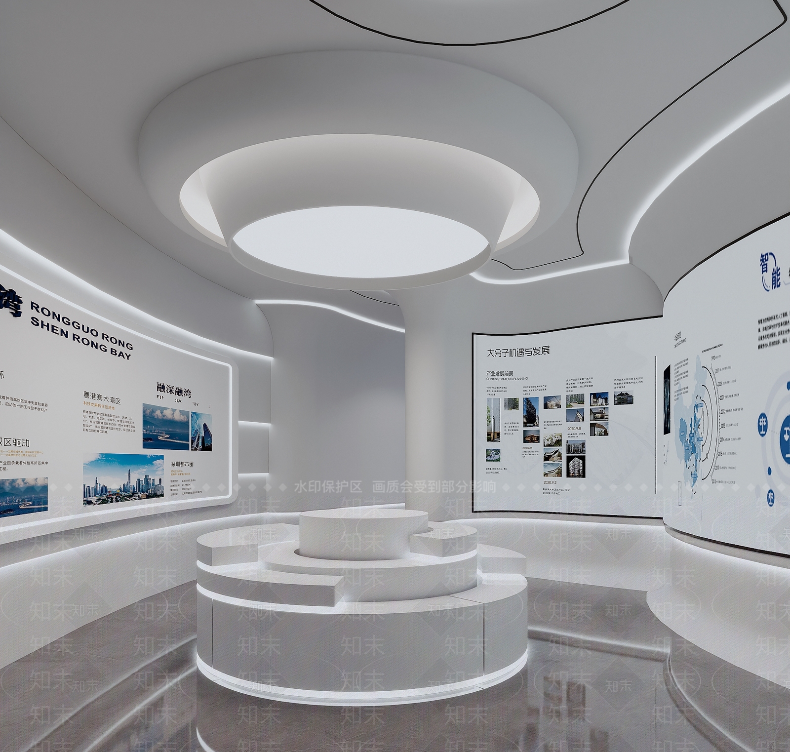 企业展厅3D模型精品下载_3dmax模型_知末网