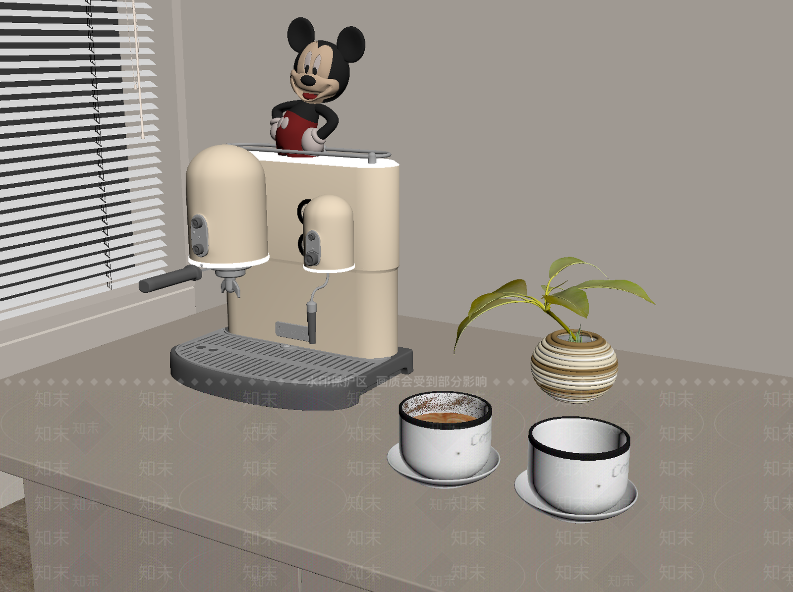 咖啡机SU模型下载【ID:1202609734】