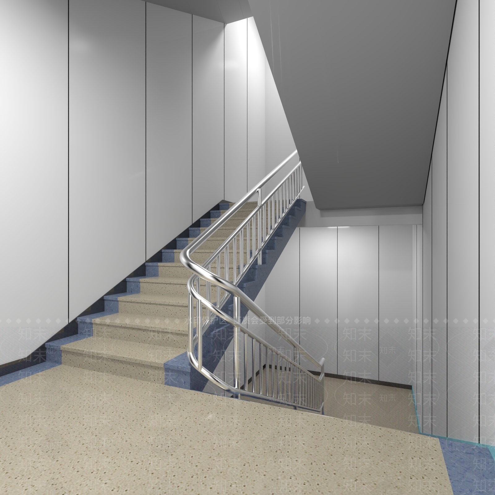 现代楼梯间3D模型下载【ID:1202612640】
