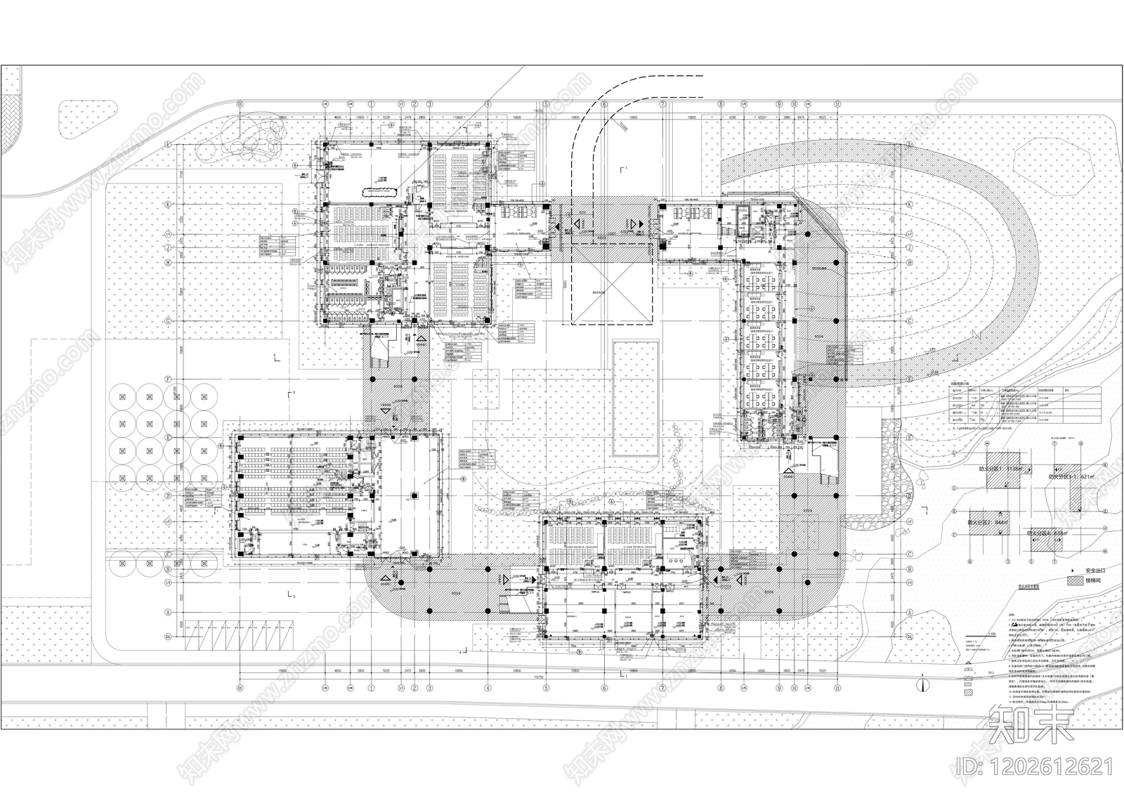 现代学校建筑cad施工图下载【ID:1202612621】
