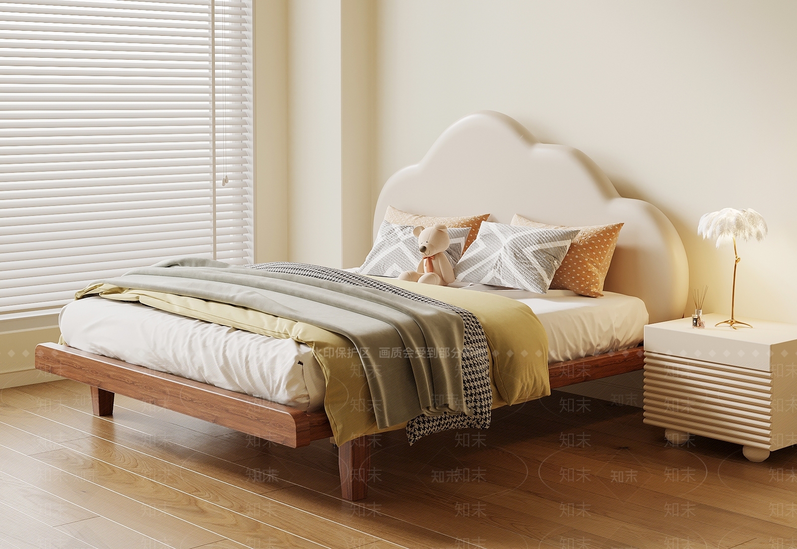 现代儿童床SU模型下载【ID:1202615635】