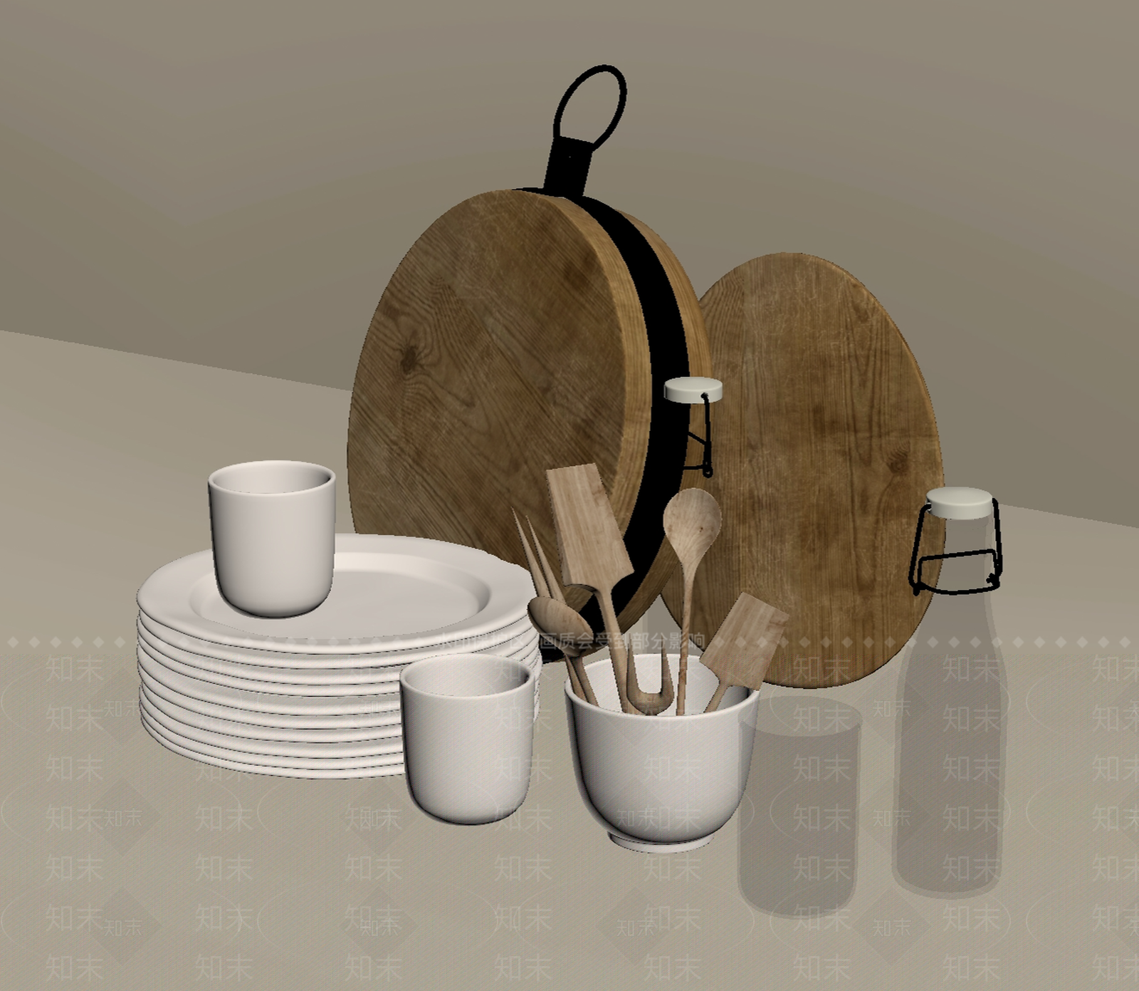 餐具SU模型下载【ID:1202616191】