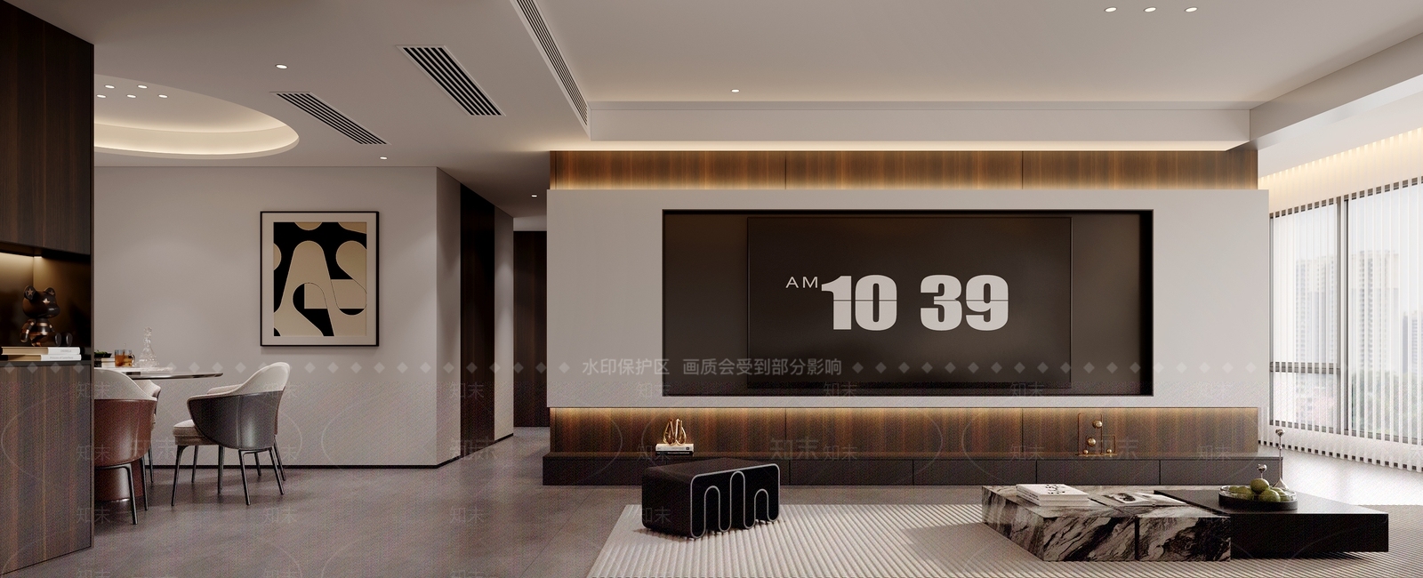 木质餐边柜电视柜3D模型下载【ID:1227567401】