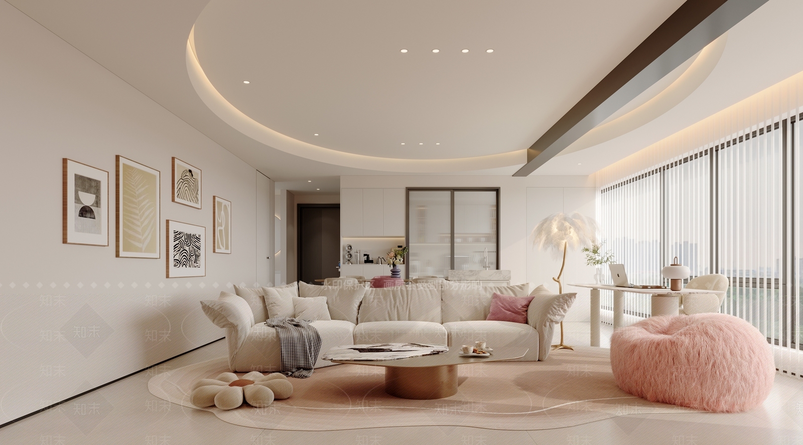 L型多人沙发多人沙发3D模型下载【ID:1227498537】