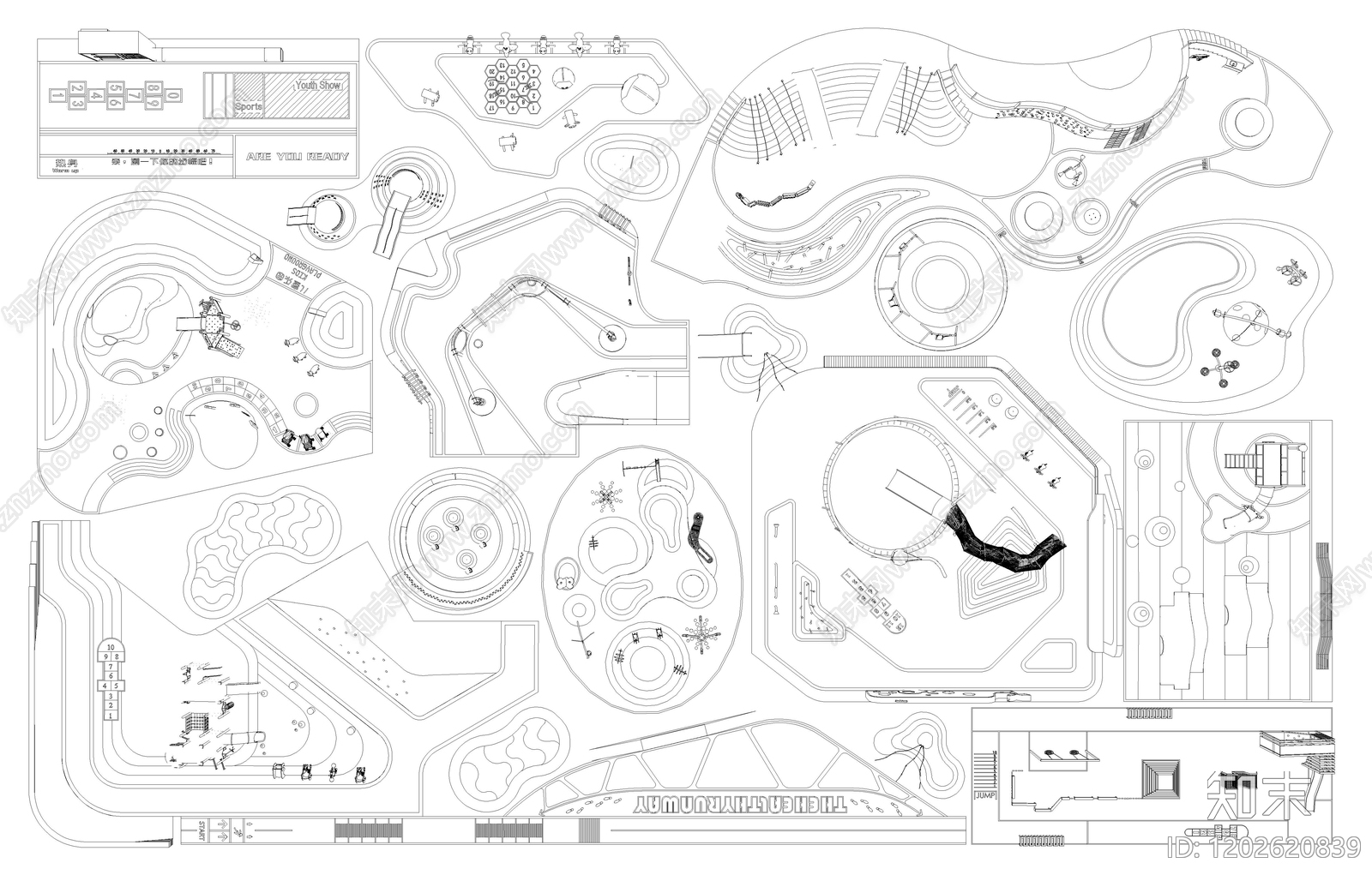 现代儿童乐园施工图下载【ID:1202620839】