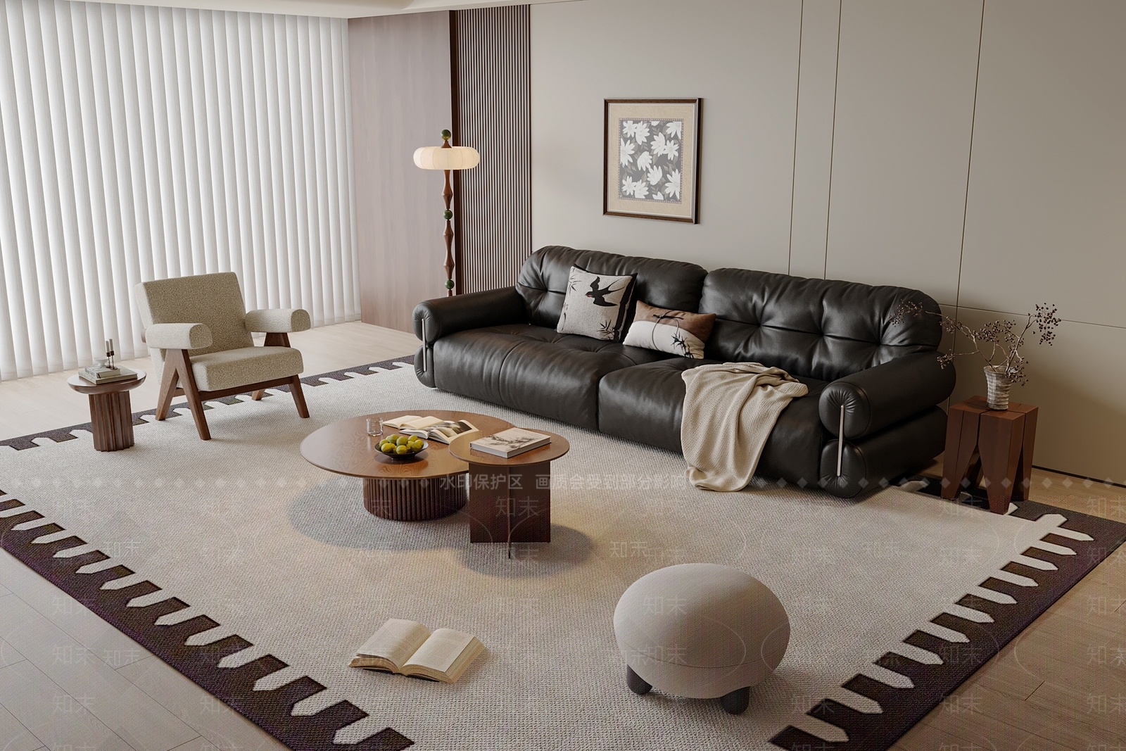 中古法式家居客厅3D模型下载【ID:1202621526】