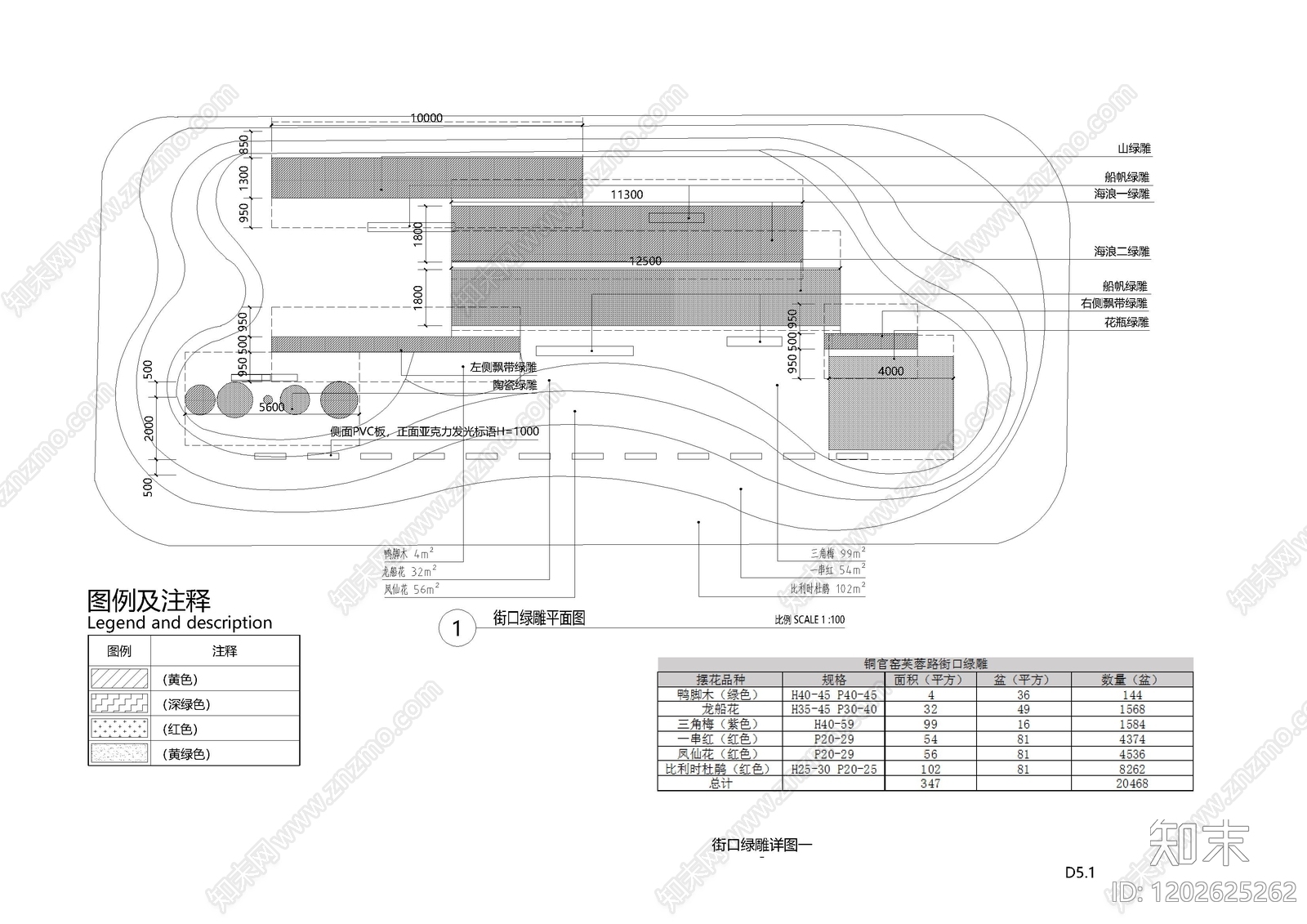 道路交叉口景观cad施工图下载【ID:1202625262】