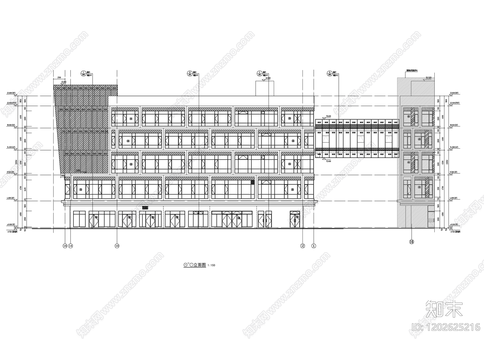 现代医院建筑cad施工图下载【ID:1202625216】