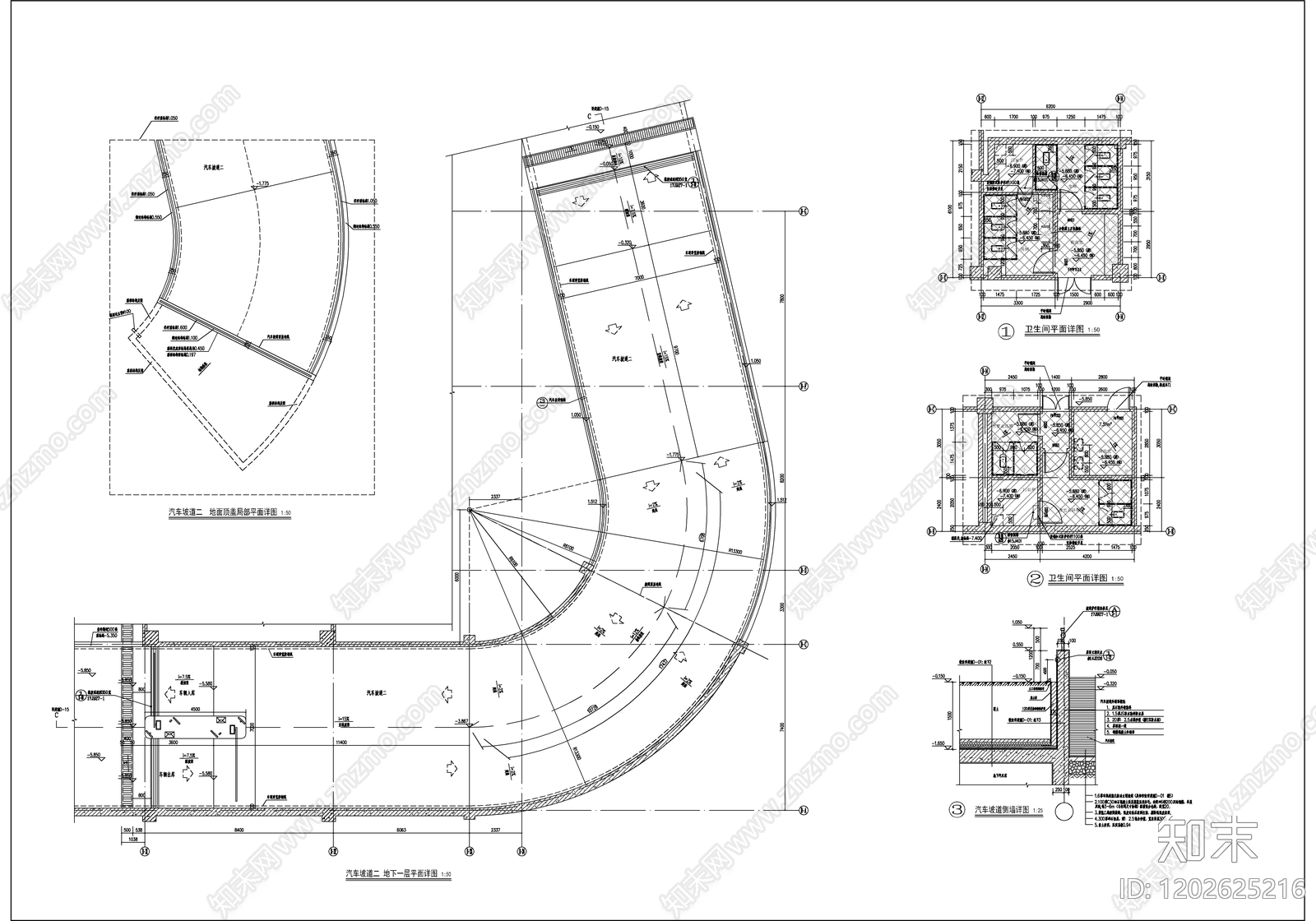 现代医院建筑cad施工图下载【ID:1202625216】