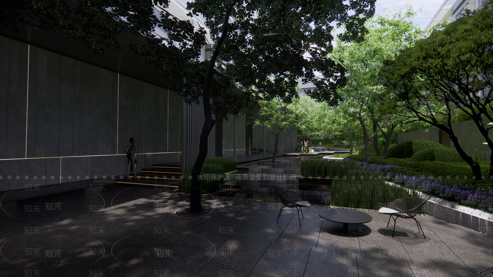 现代小区景观SU模型下载【ID:1202627202】