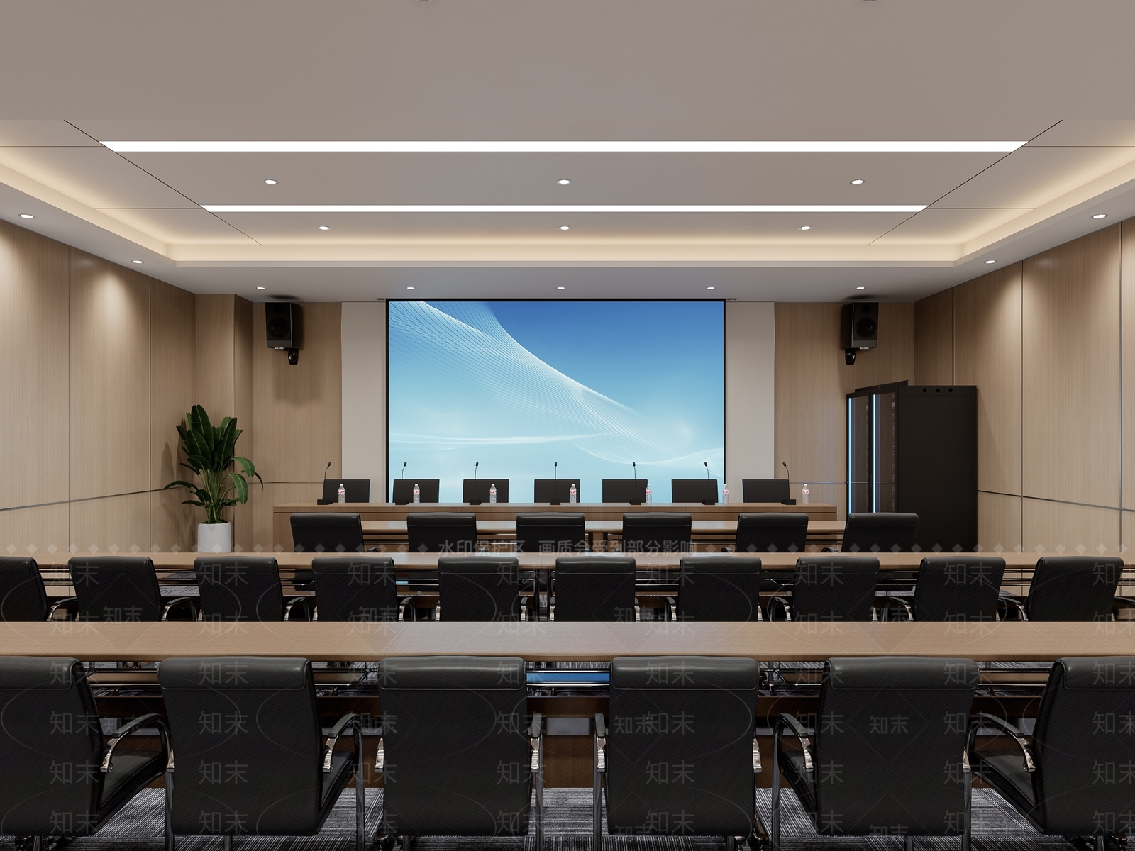 现代会议室3D模型下载【ID:1202627562】