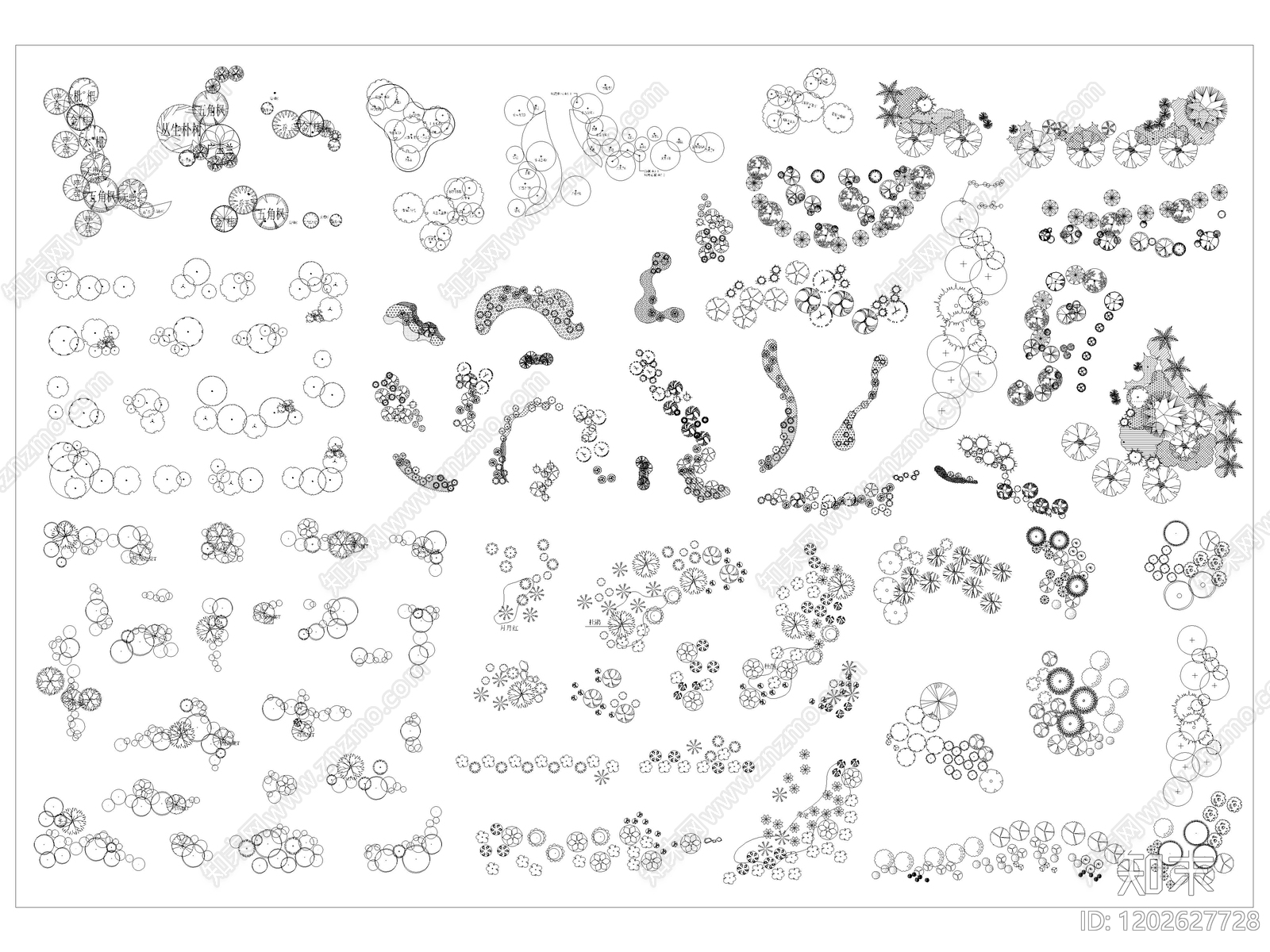 现代绿植施工图下载【ID:1202627728】