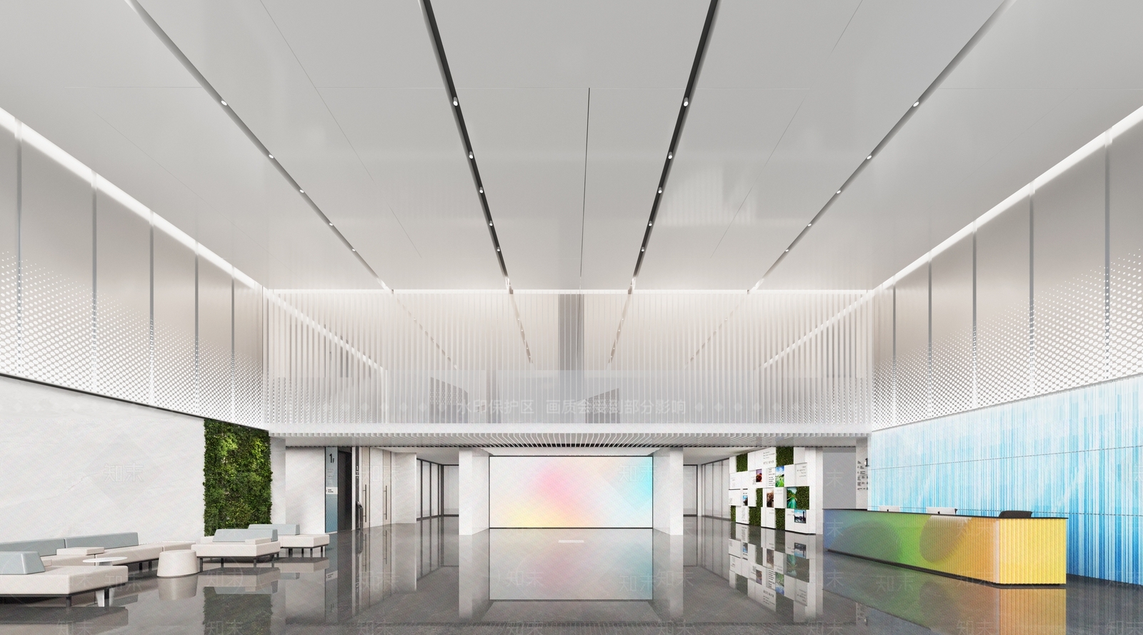现代办公大厅3D模型下载【ID:1202628890】