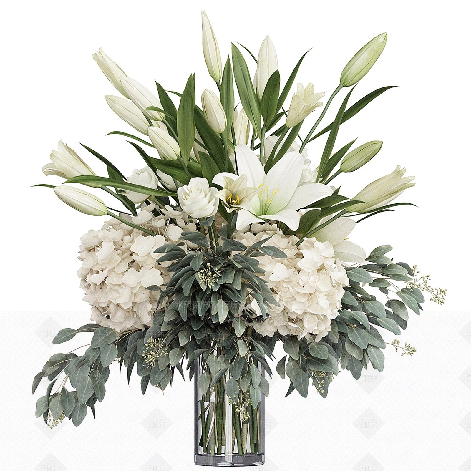 现代意式花艺3D模型下载【ID:1202630566】