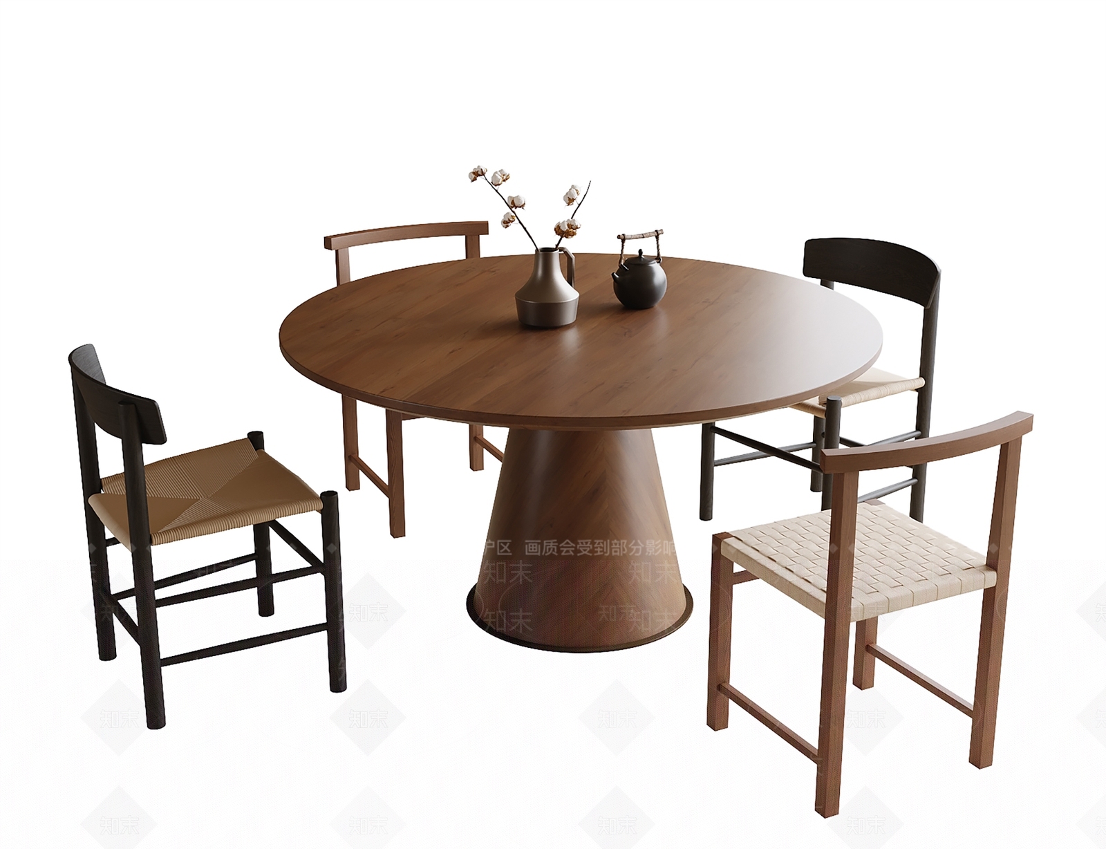 现代餐桌椅3D模型下载【ID:1202631512】