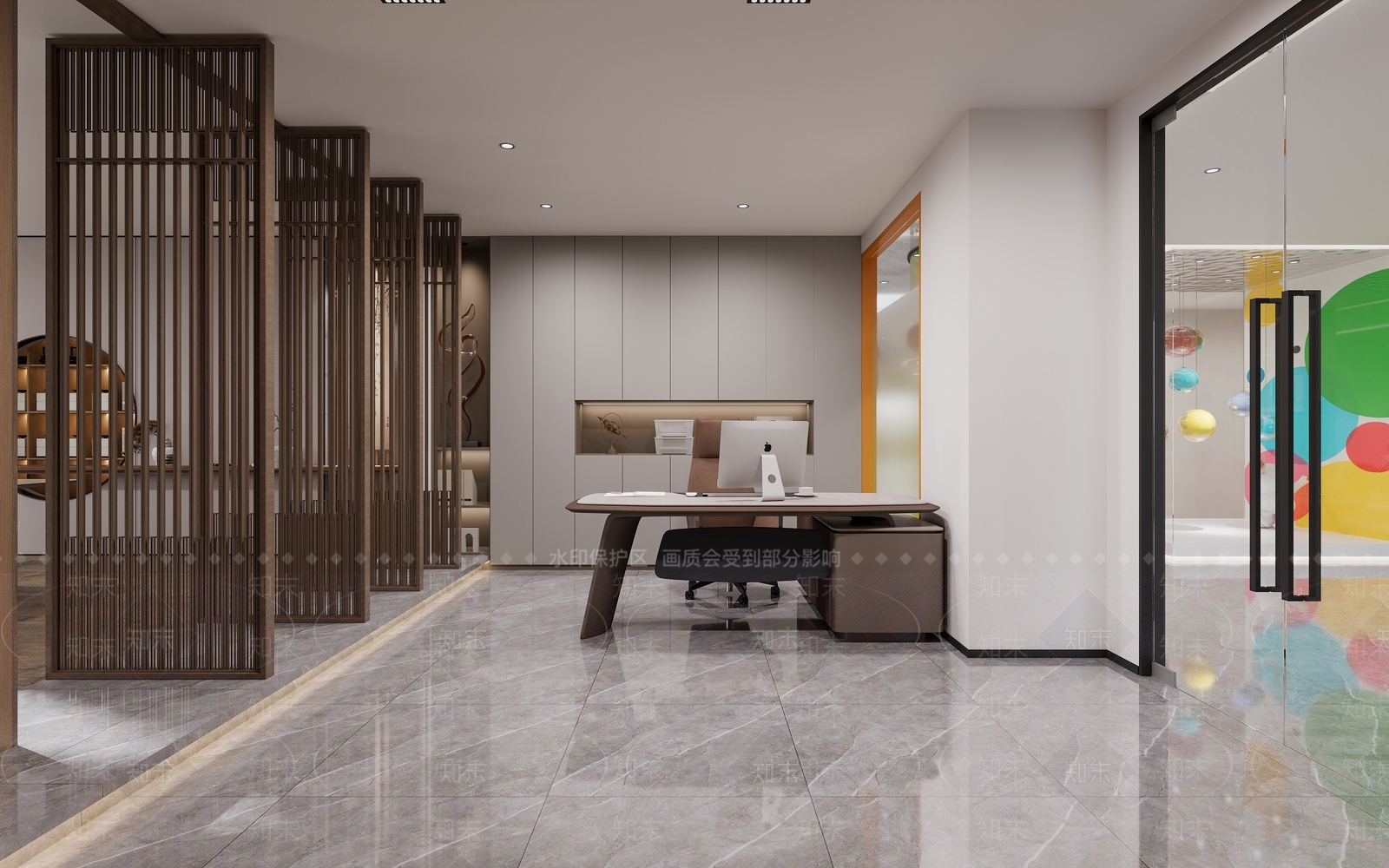 新中式茶水间3D模型下载【ID:1202631711】