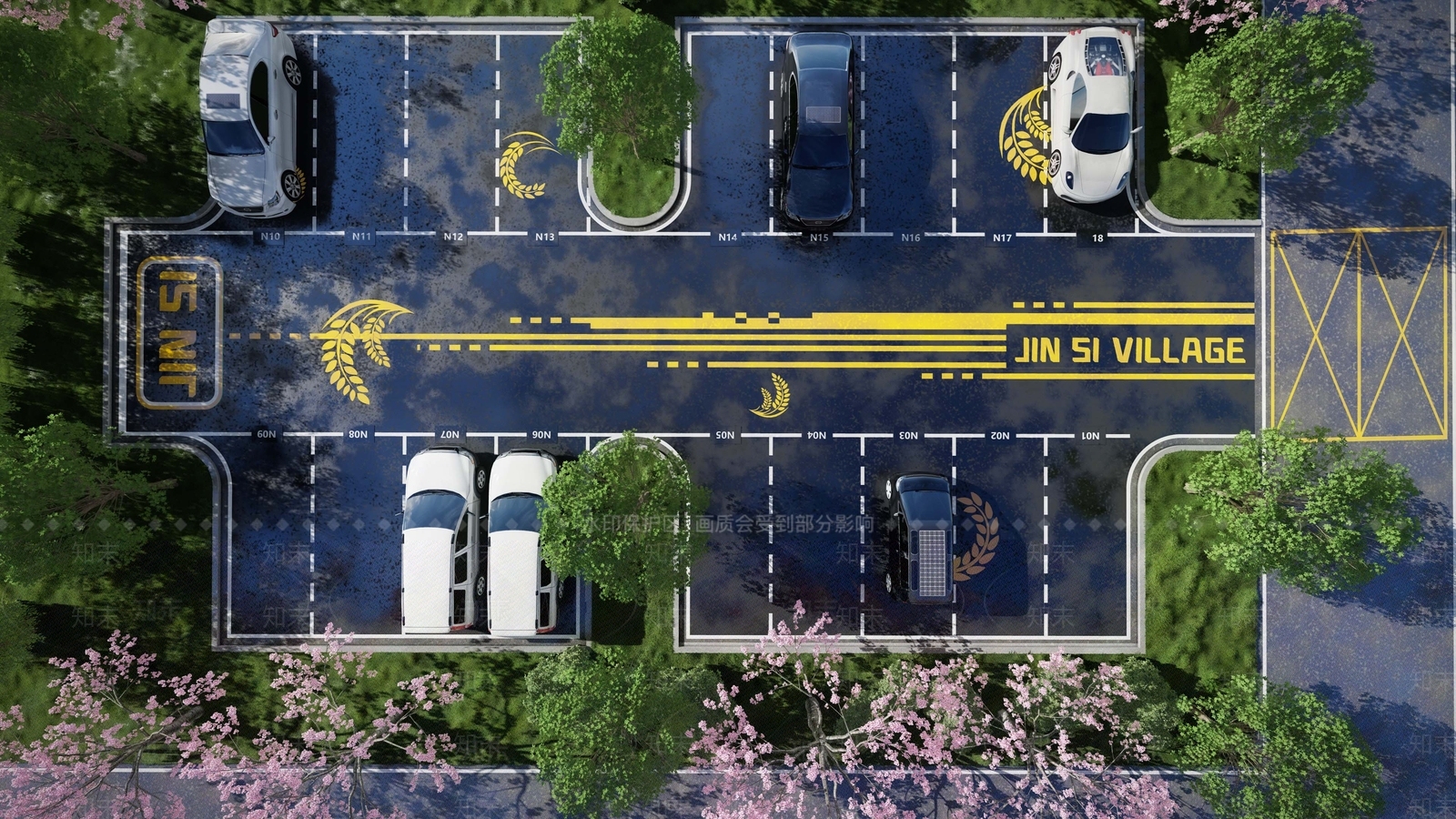 现代车行道路SU模型下载【ID:1202631949】