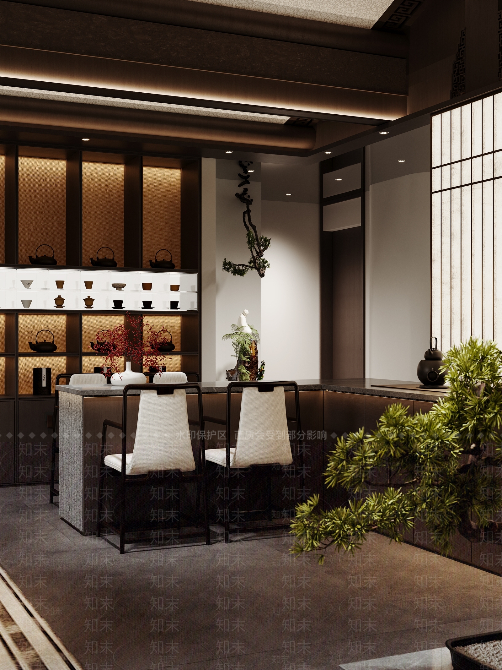 新中式足浴店3D模型下载【ID:1202634307】