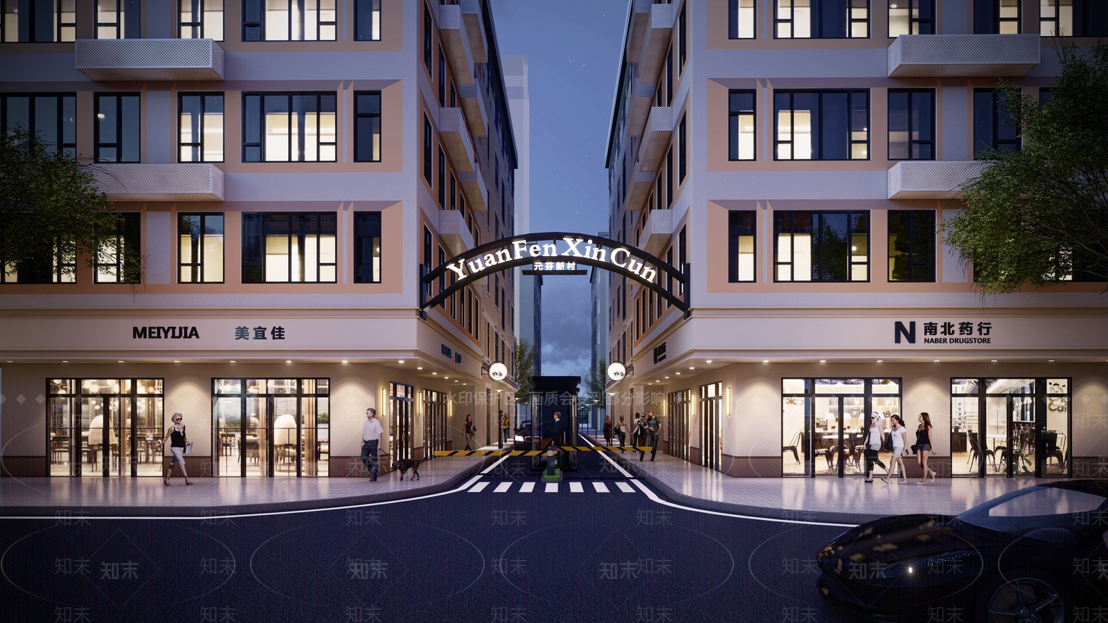 现代简约入口大门SU模型下载【ID:1202634724】