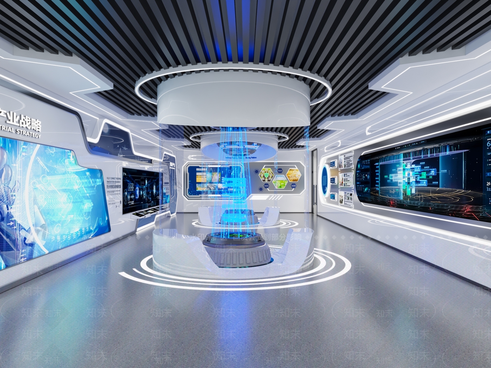 现代工业科技展厅3D模型下载【ID:1202635781】