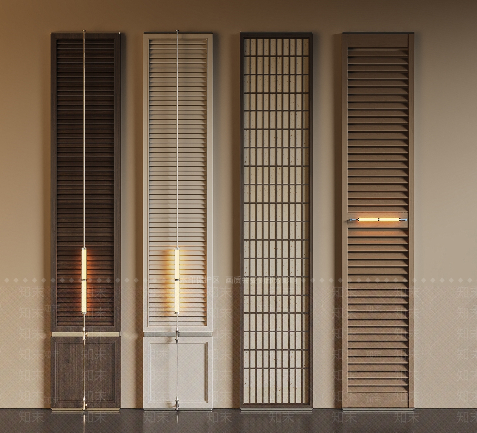 现代屏风3D模型下载【ID:1202637071】