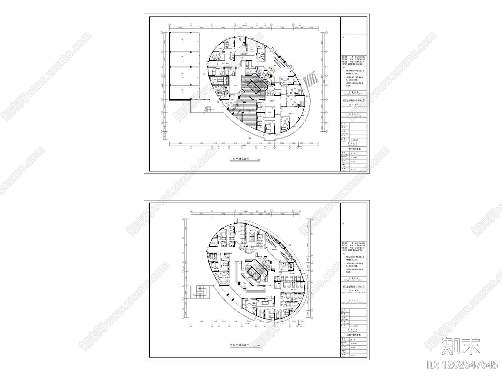 现代医院cad施工图下载【ID:1202647645】
