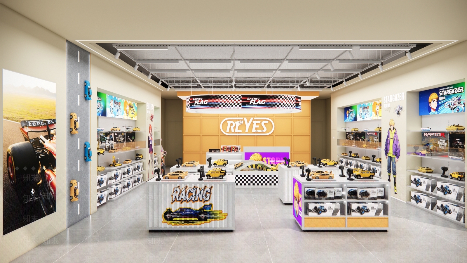 现代玩具礼品店SU模型草图