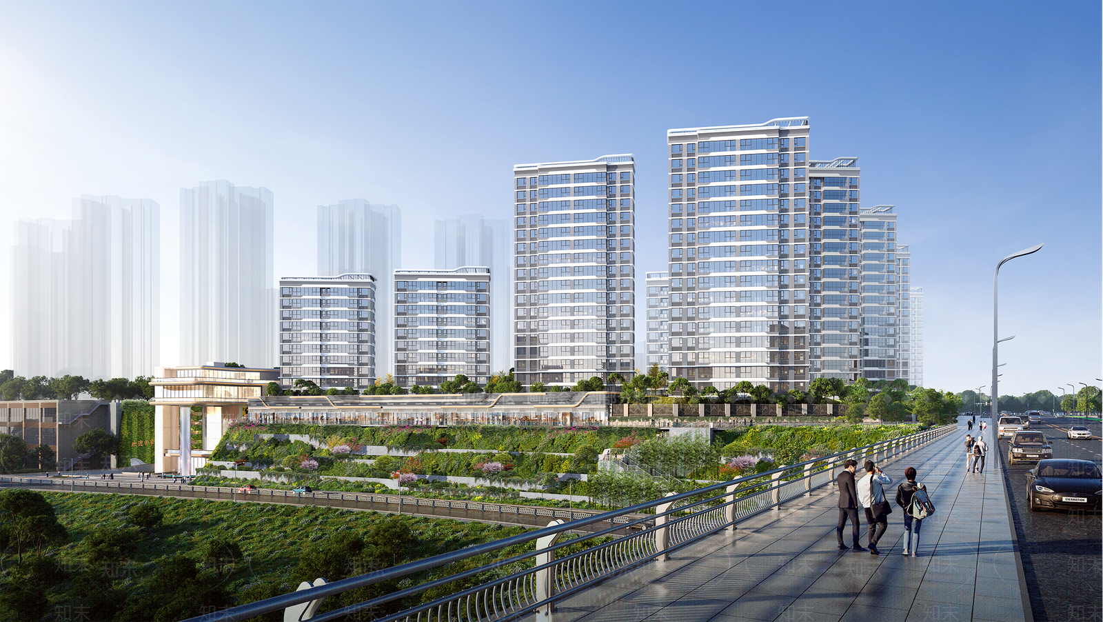 现代高层住宅SU模型下载【ID:1202657725】