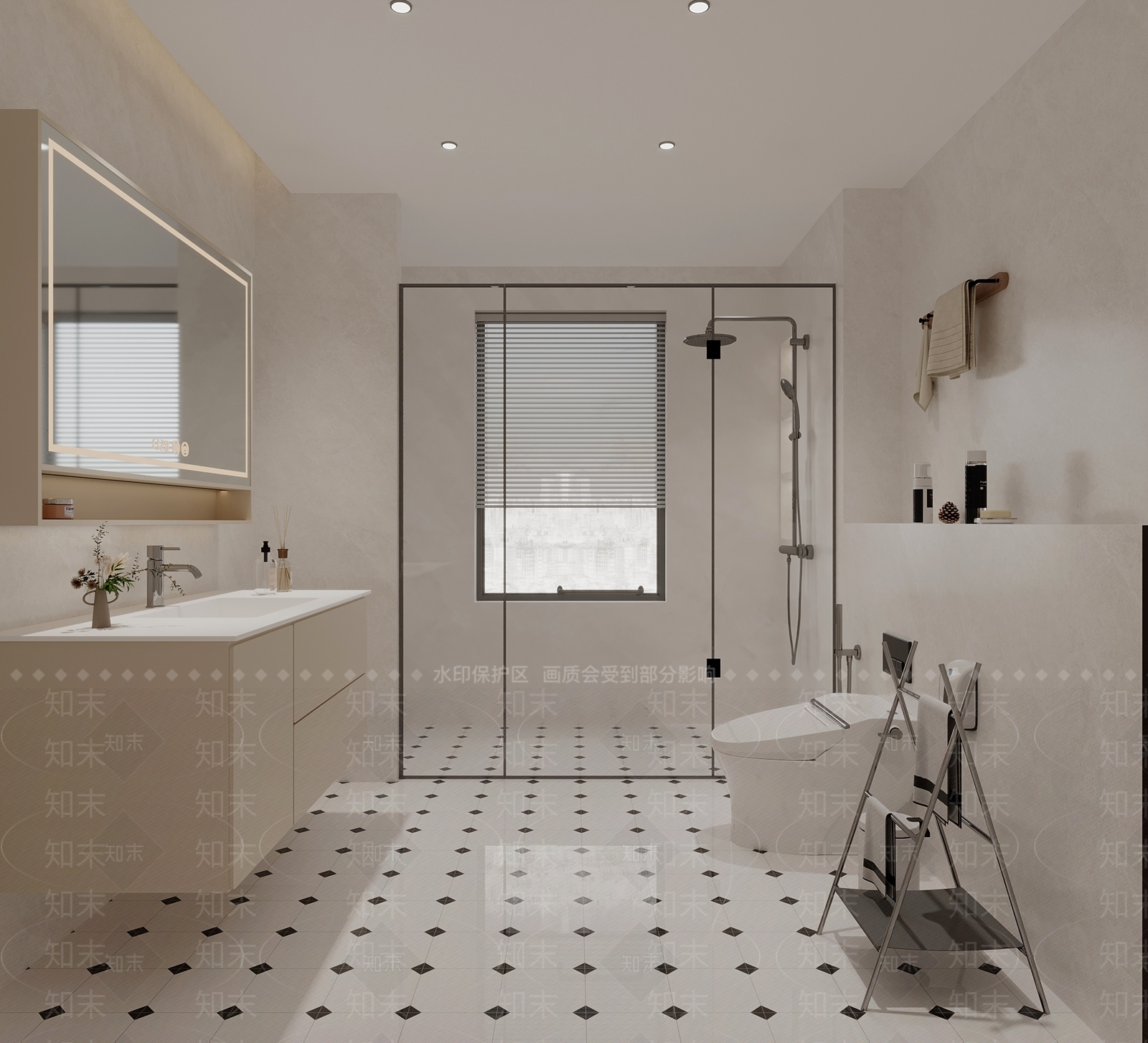 现代卫生间3D模型下载【ID:1202661537】