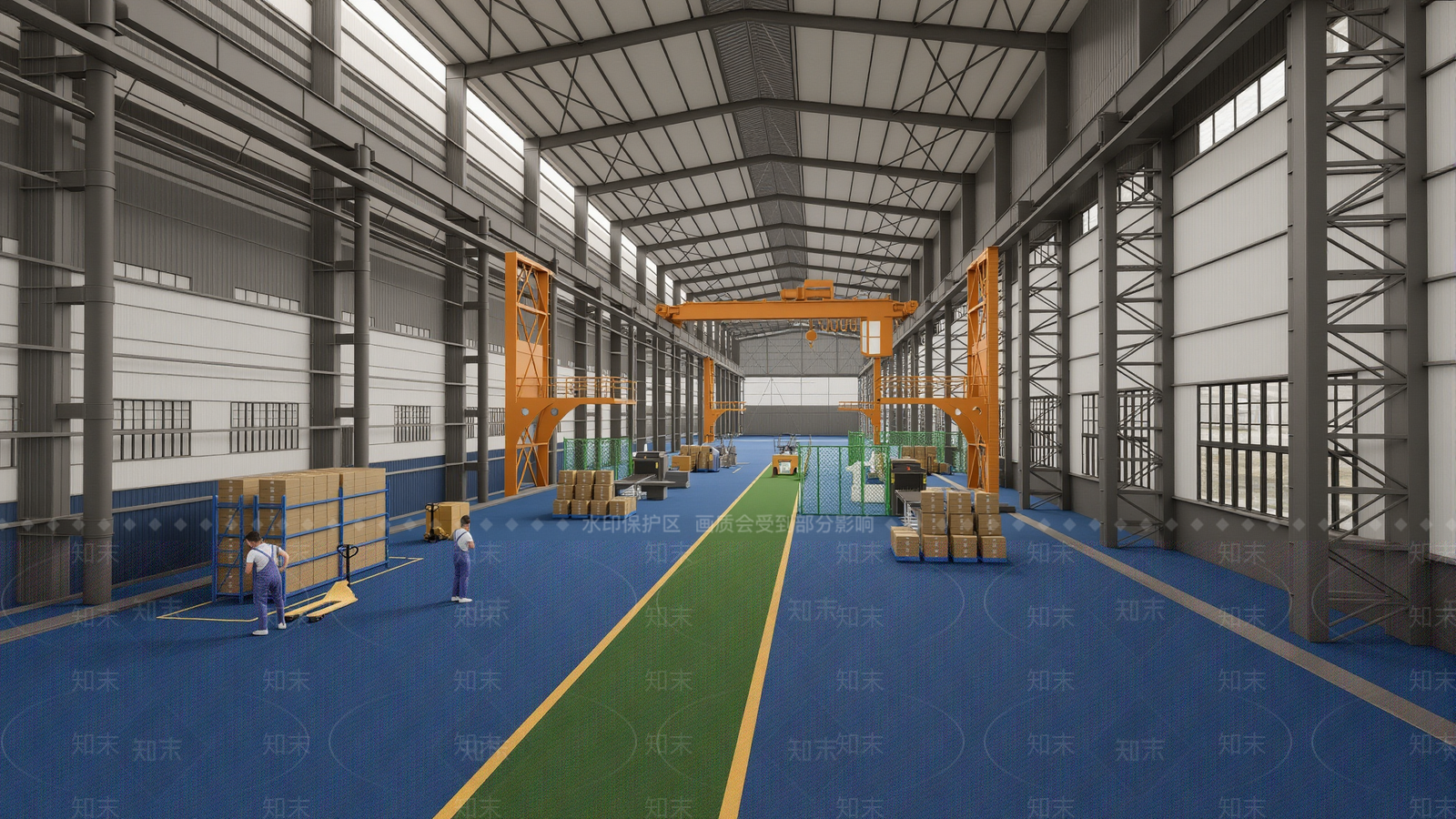 工业仓库SU模型下载【ID:1202662492】