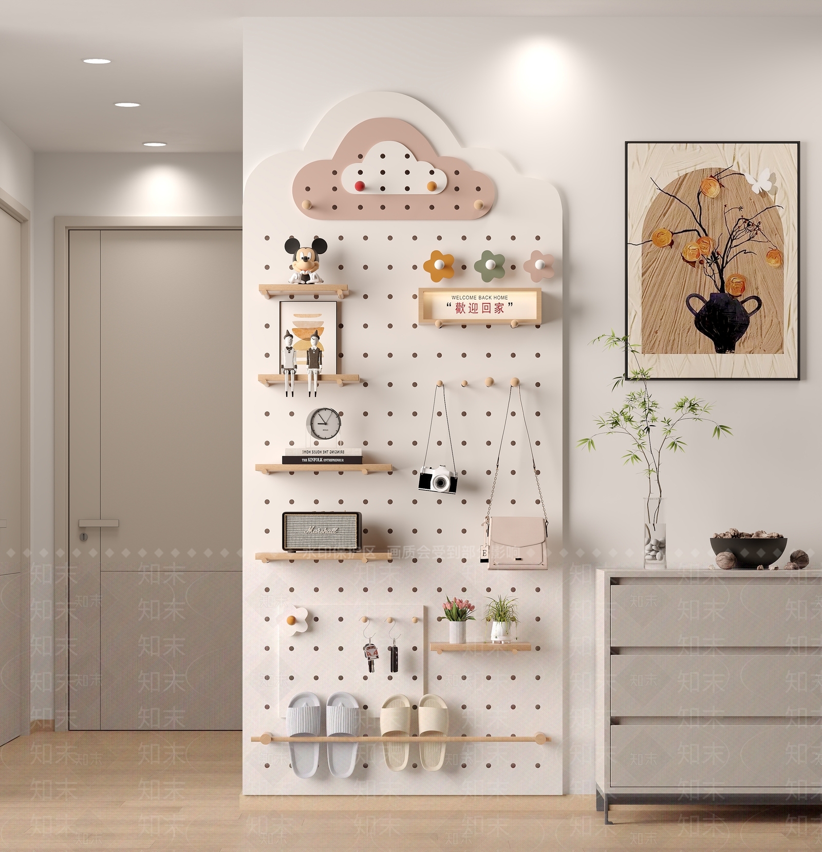 现代奶油挂件3D模型下载【ID:1202666196】