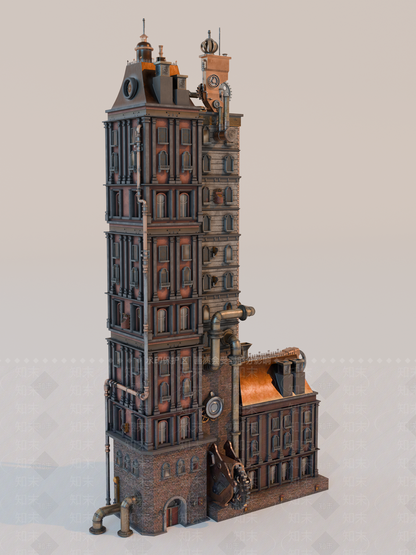 复古风格建筑SU模型下载【ID:1202667241】