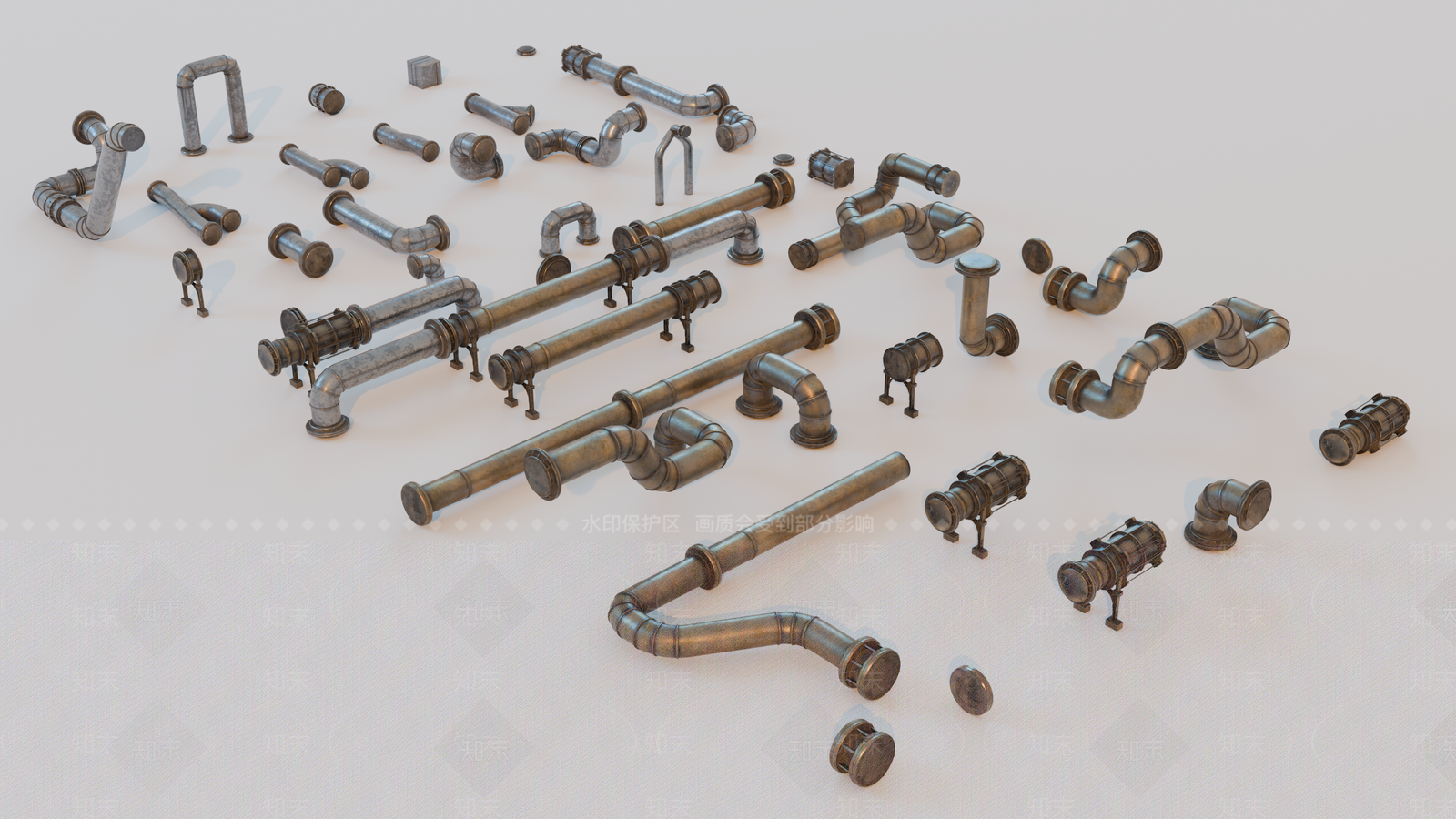 复古管道零件SU模型下载【ID:1202668645】