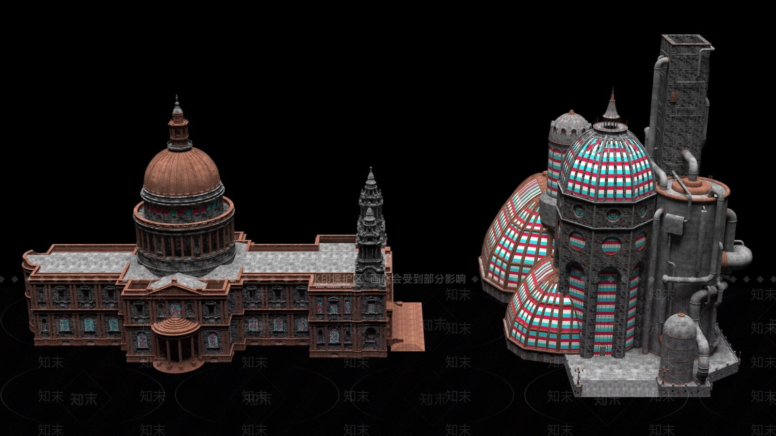 艺术风格建筑3D模型下载【ID:1202670823】