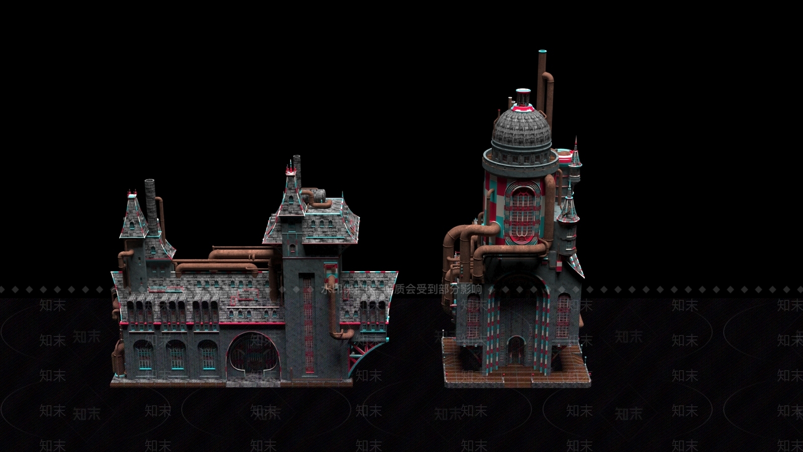艺术风格建筑3D模型下载【ID:1202670814】