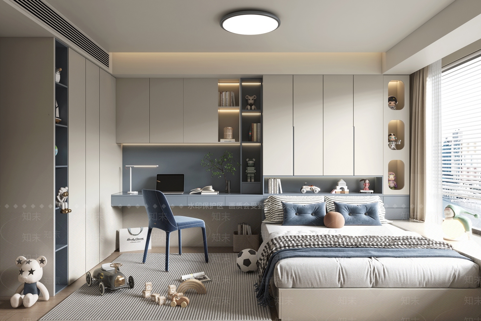 现代榻榻米卧室3D模型下载【ID:1202672375】