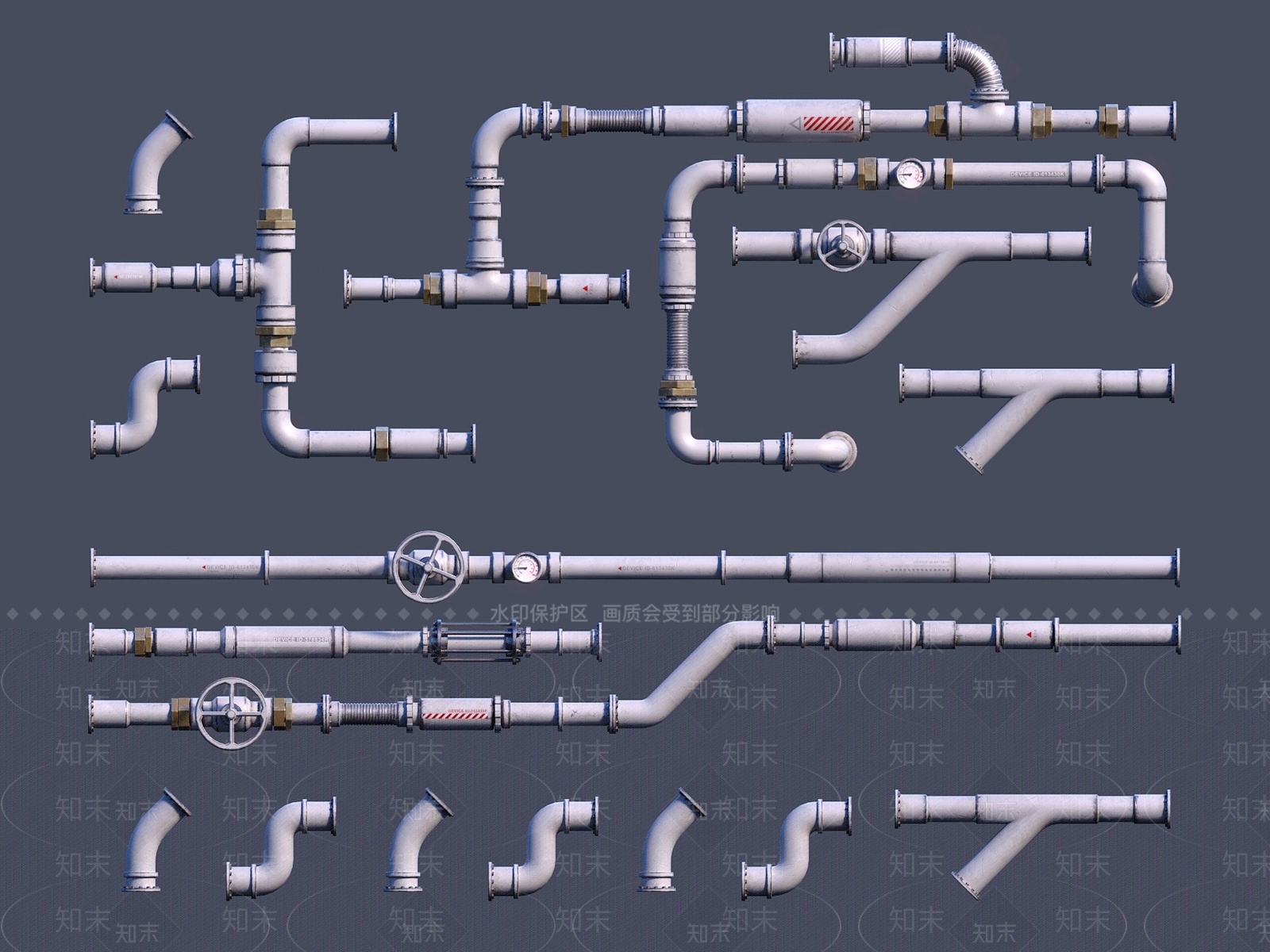 管道零件SU模型下载【ID:1202672793】