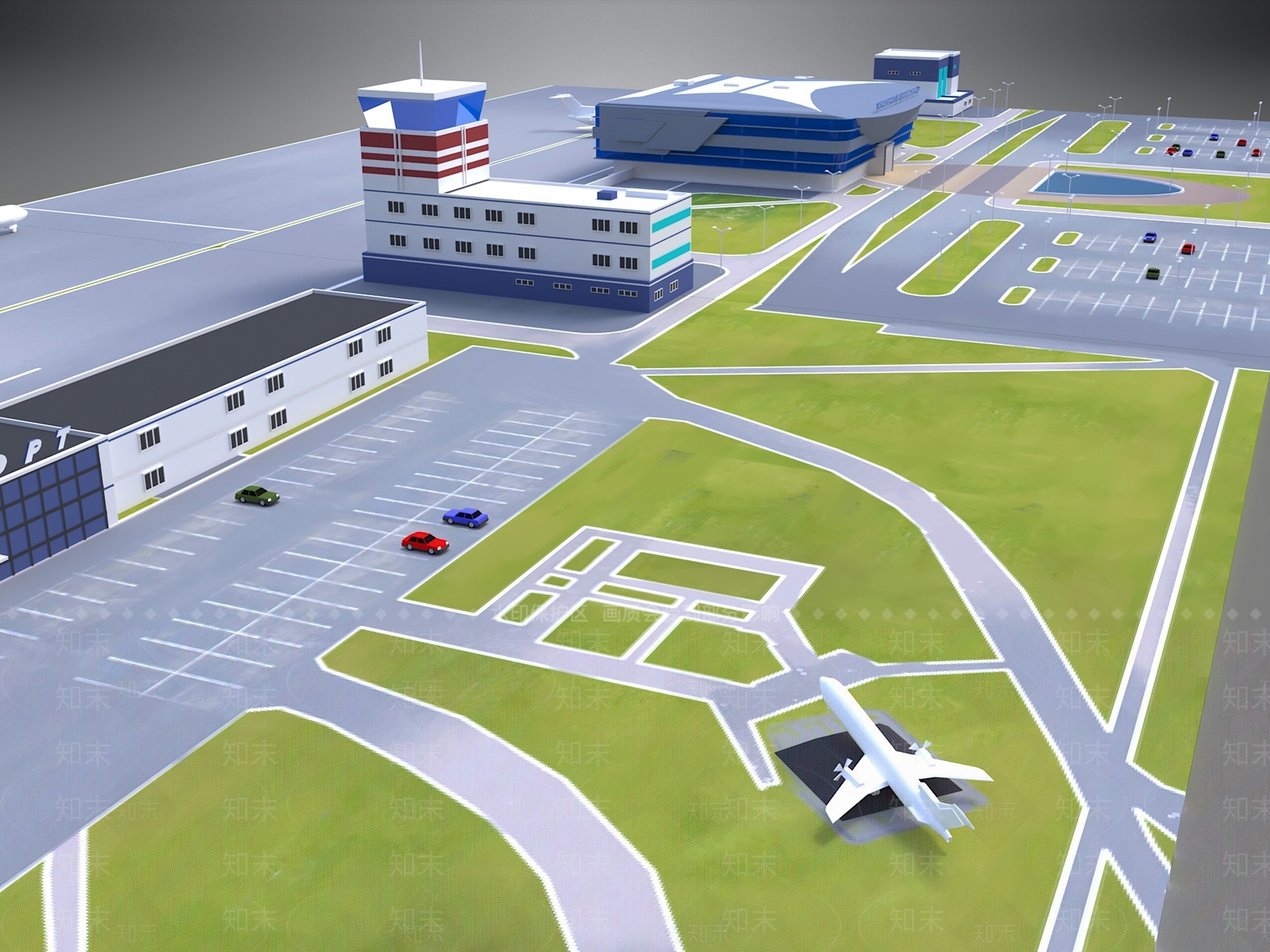 现代机场SU模型下载【ID:1202672965】