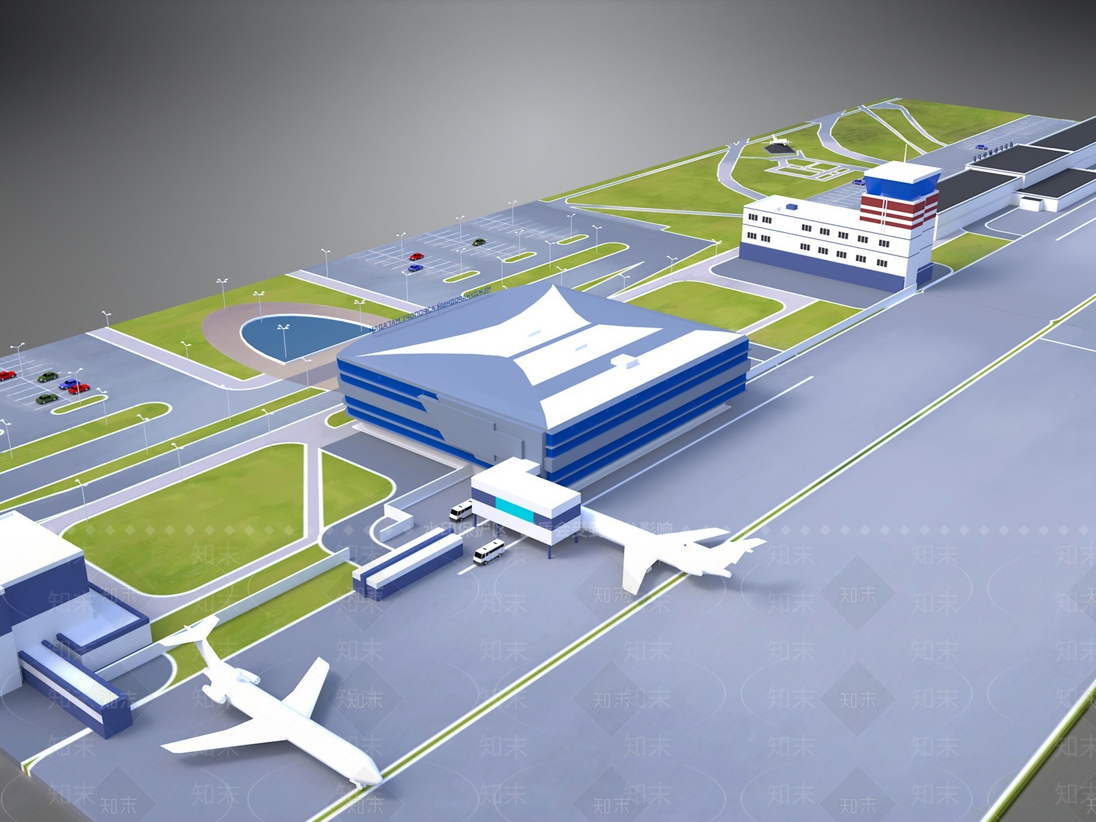 现代机场3D模型下载【ID:1202672968】