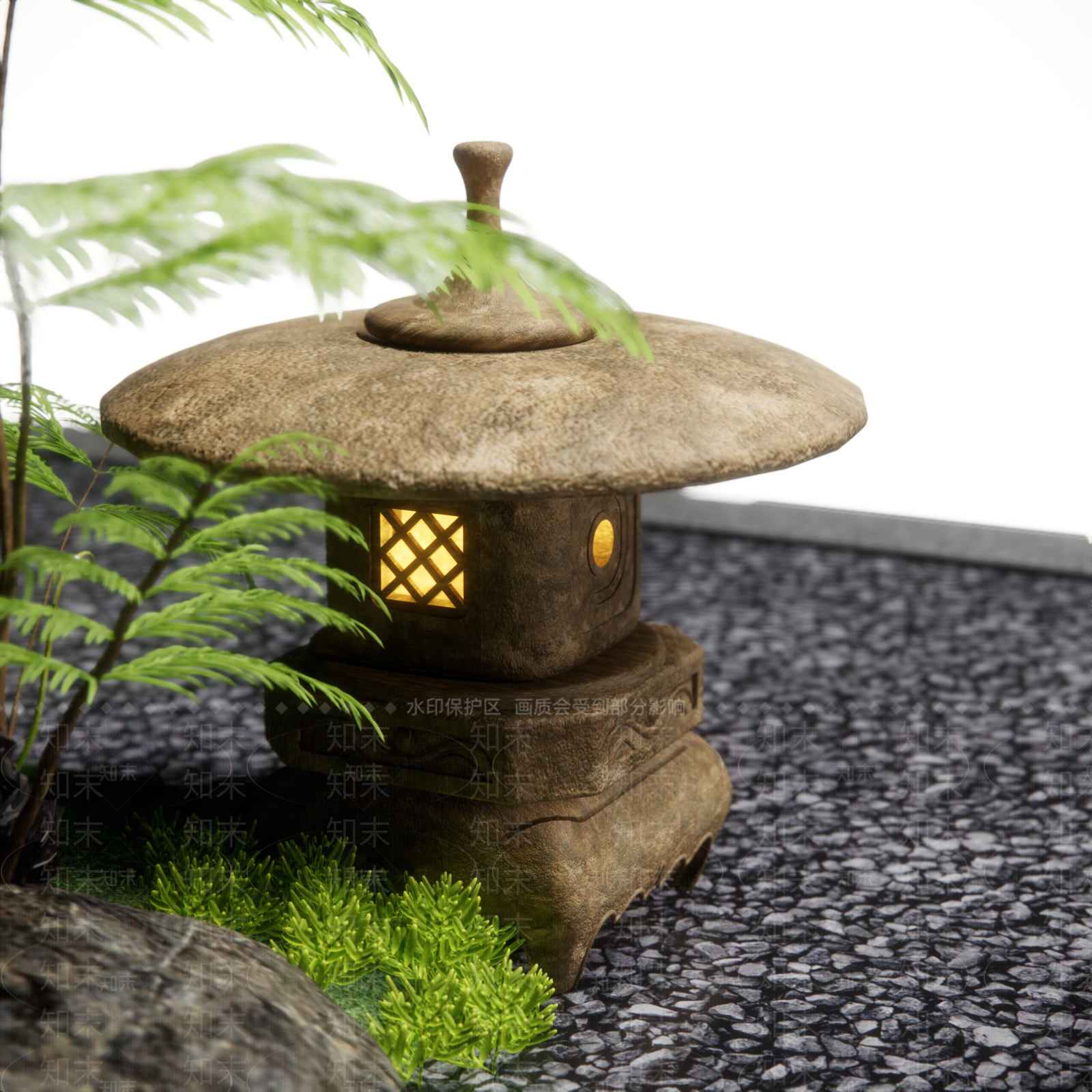 日式中式景观灯SU模型下载【ID:1202676456】