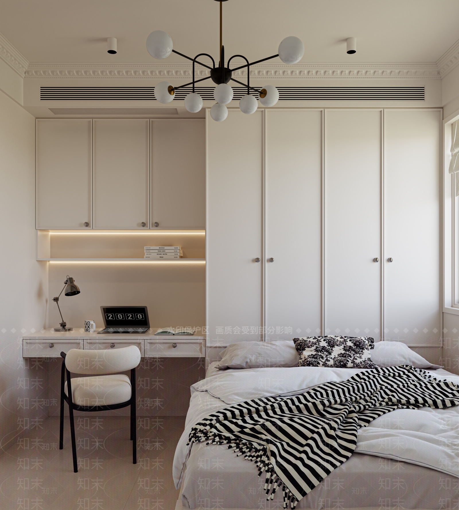 法式家居卧室3D模型下载【ID:1202676997】