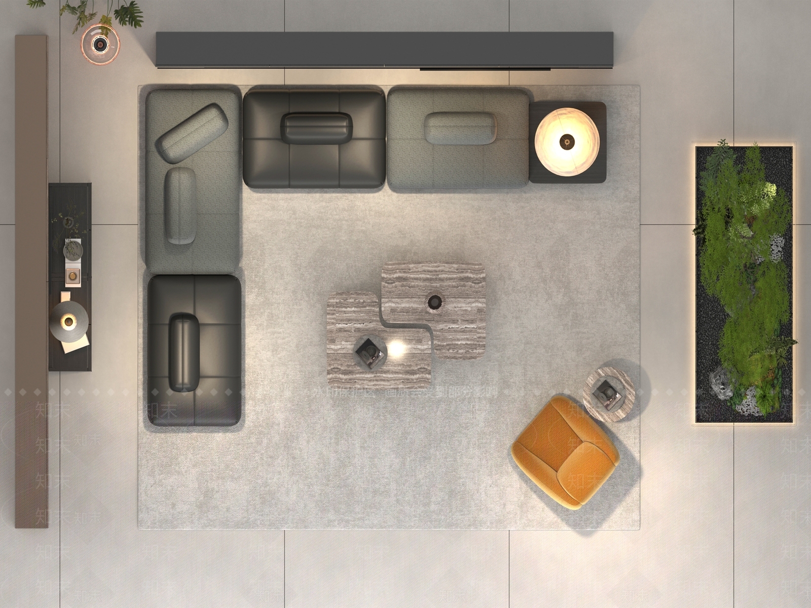 意式极简多人沙发3D模型下载【ID:1202685331】