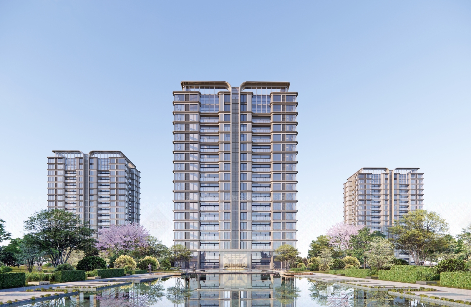 现代高层住宅SU模型下载【ID:1202688875】
