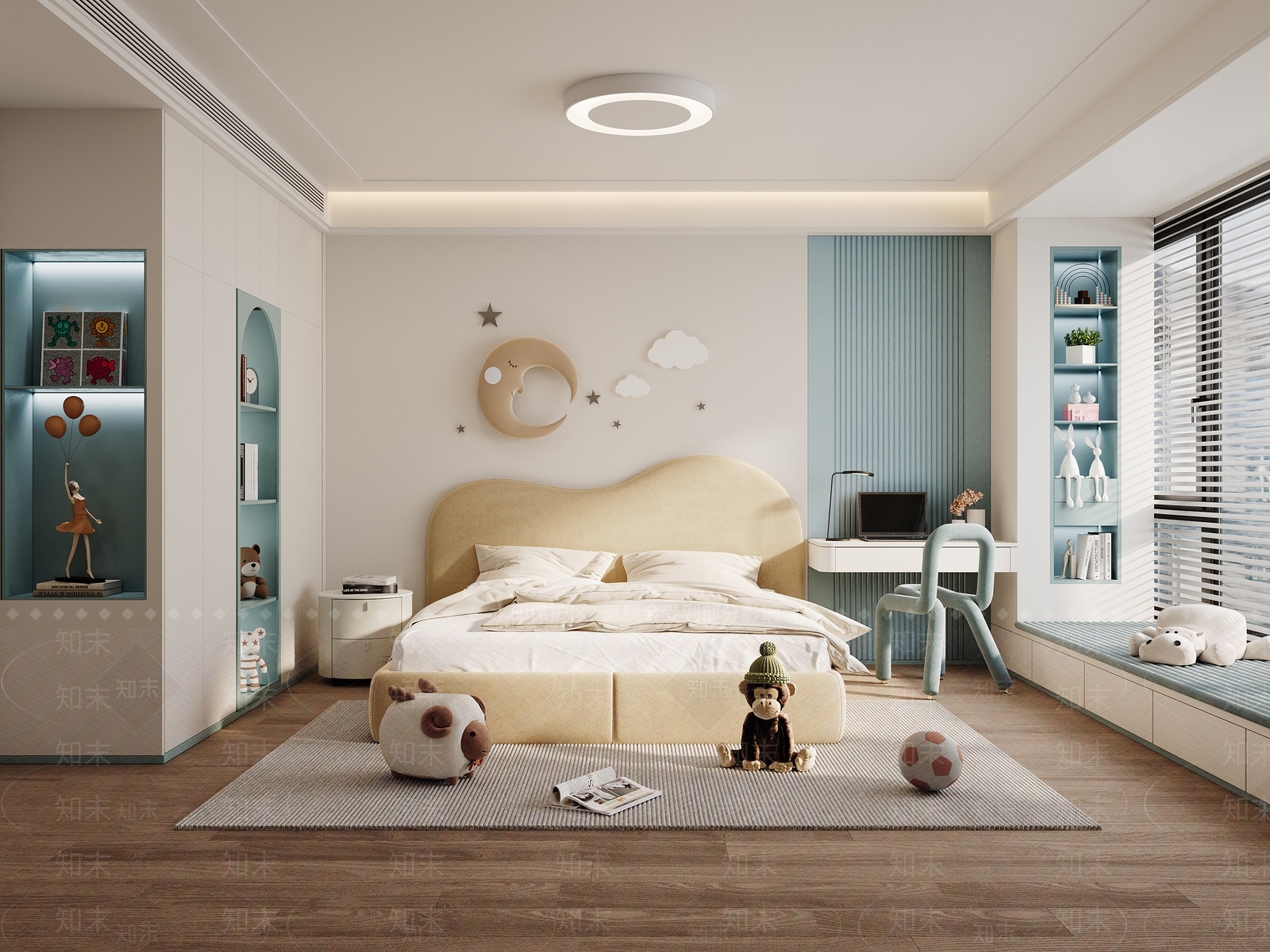 左侧嵌入式收纳展示柜书柜3D模型下载【ID:1227445695】